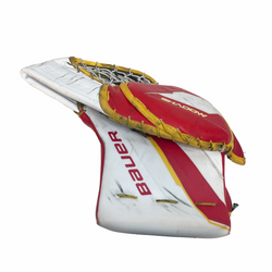 Bauer Supreme Shadow - Ensemble complet de gardien de but Pro Stock d'occasion (blanc/rouge/jaune)