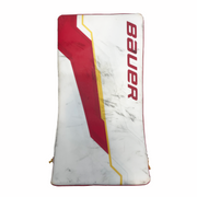 Bauer Supreme Shadow - Used Pro Stock Goalie Blocker (White/Red/Yellow)