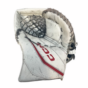 CCM Extreme Flex 6 - Gant de gardien de but AHL Pro Stock d'occasion (blanc/rouge)