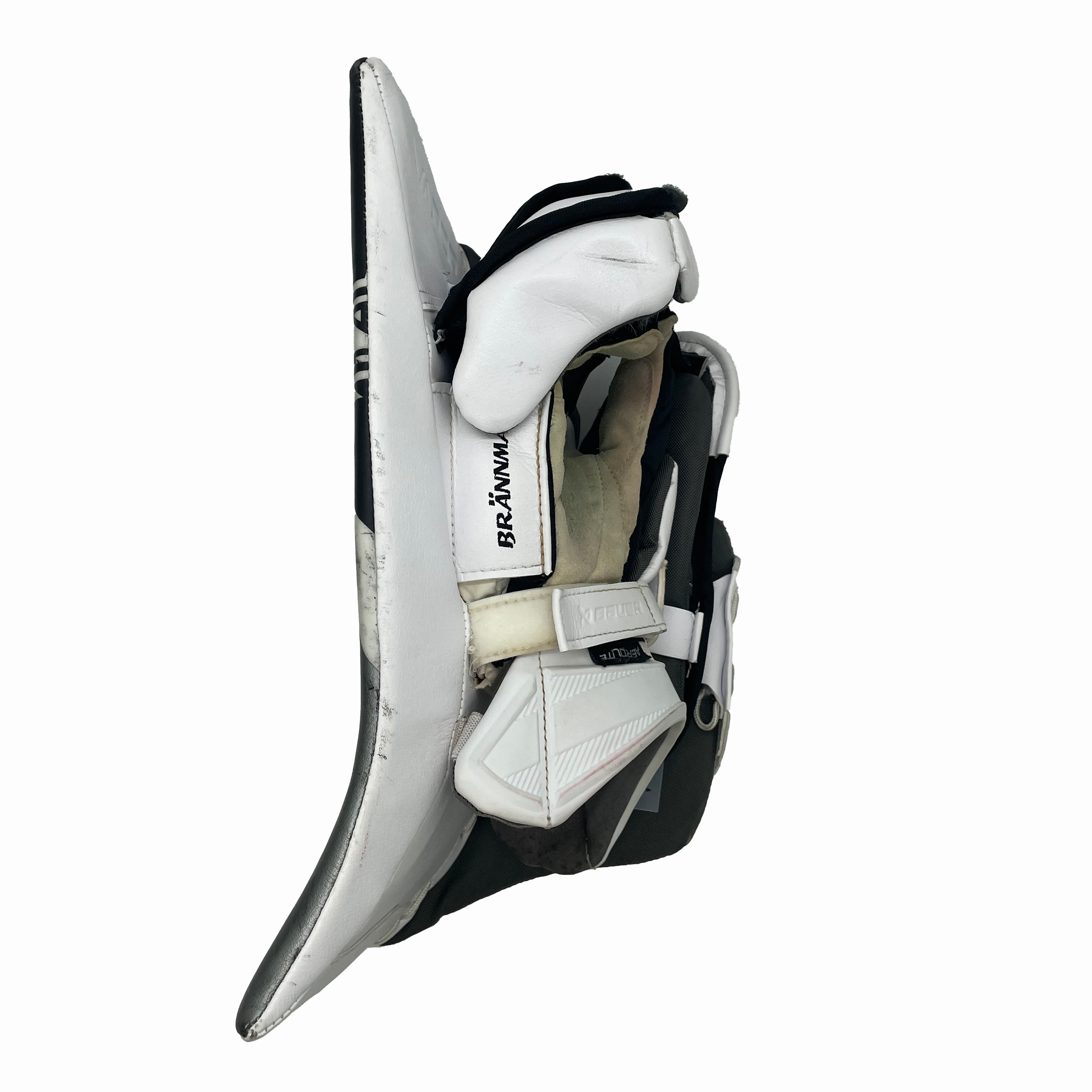 Bauer Vapor Hyperlite 2 - Bloqueur de gardien NCAA Pro Stock d'occasion (noir/blanc/argent)