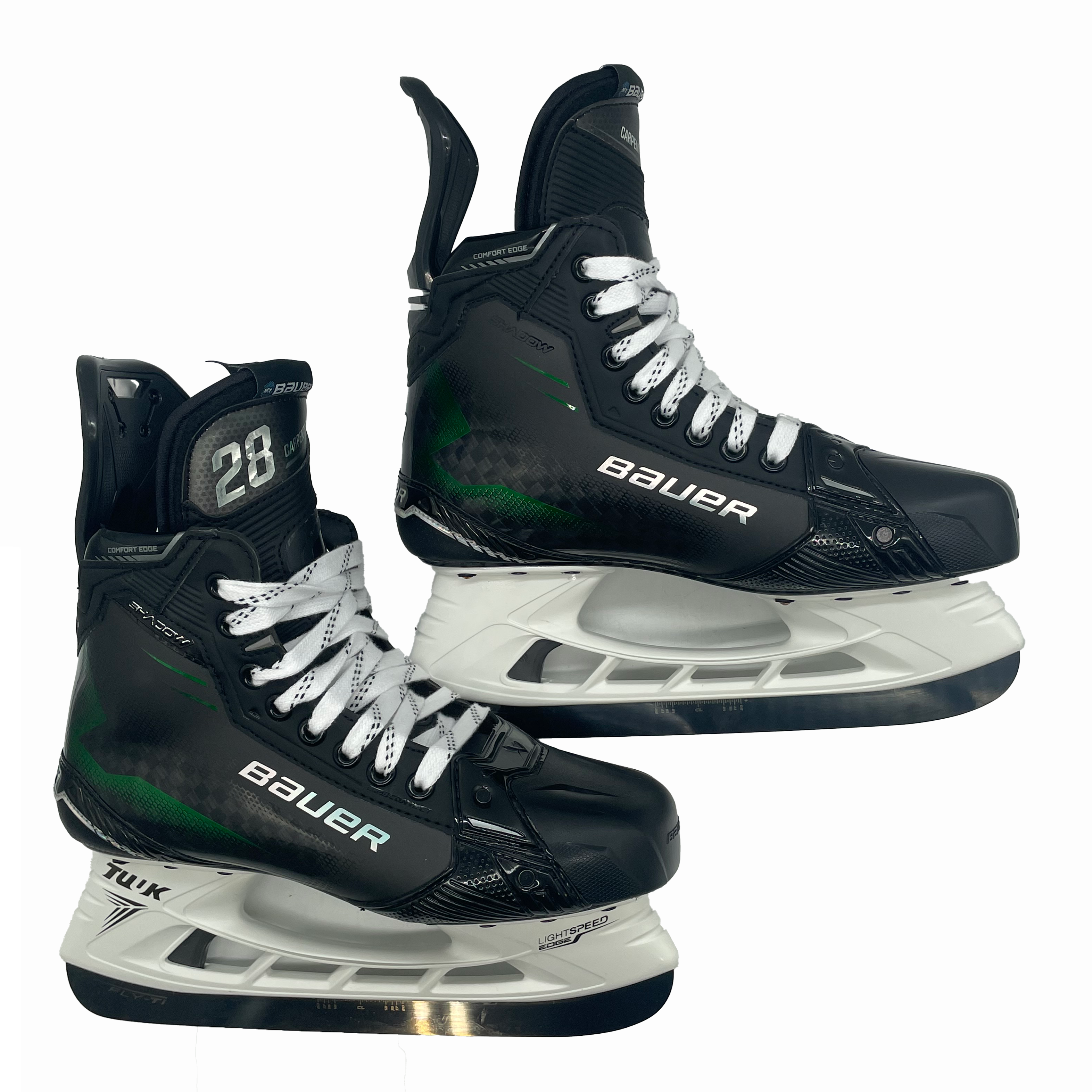 Bauer Supreme Shadow - Pro Stock Hockey Skates - Size 7D (Green)