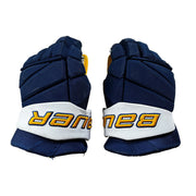 Bauer Vapor Hyperlite - Used Pro Stock Hockey Glove (Navy/White/Yellow)