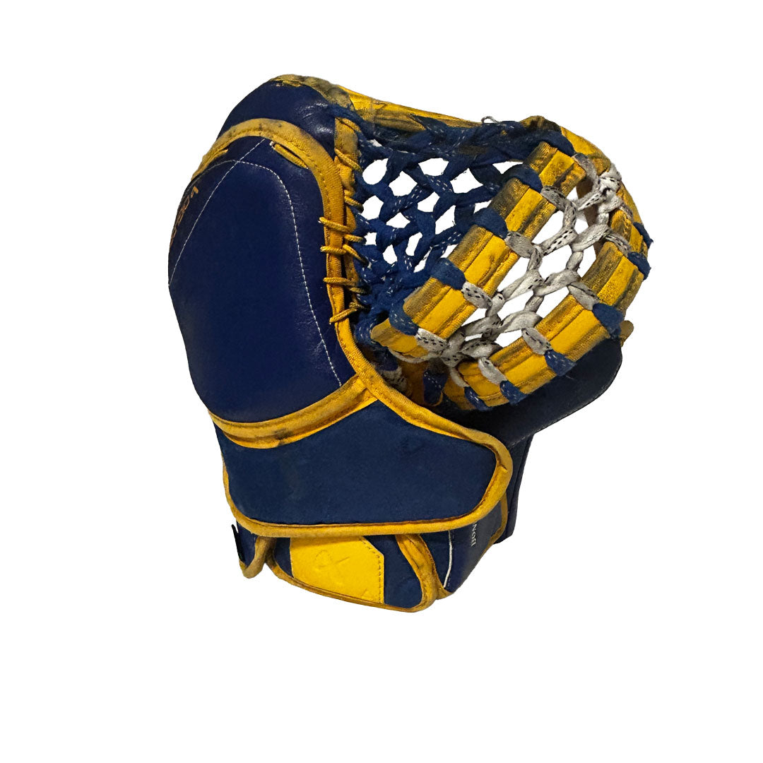 Bauer Supreme Shadow - Used Pro Stock Goalie Glove (Yellow/Blue)