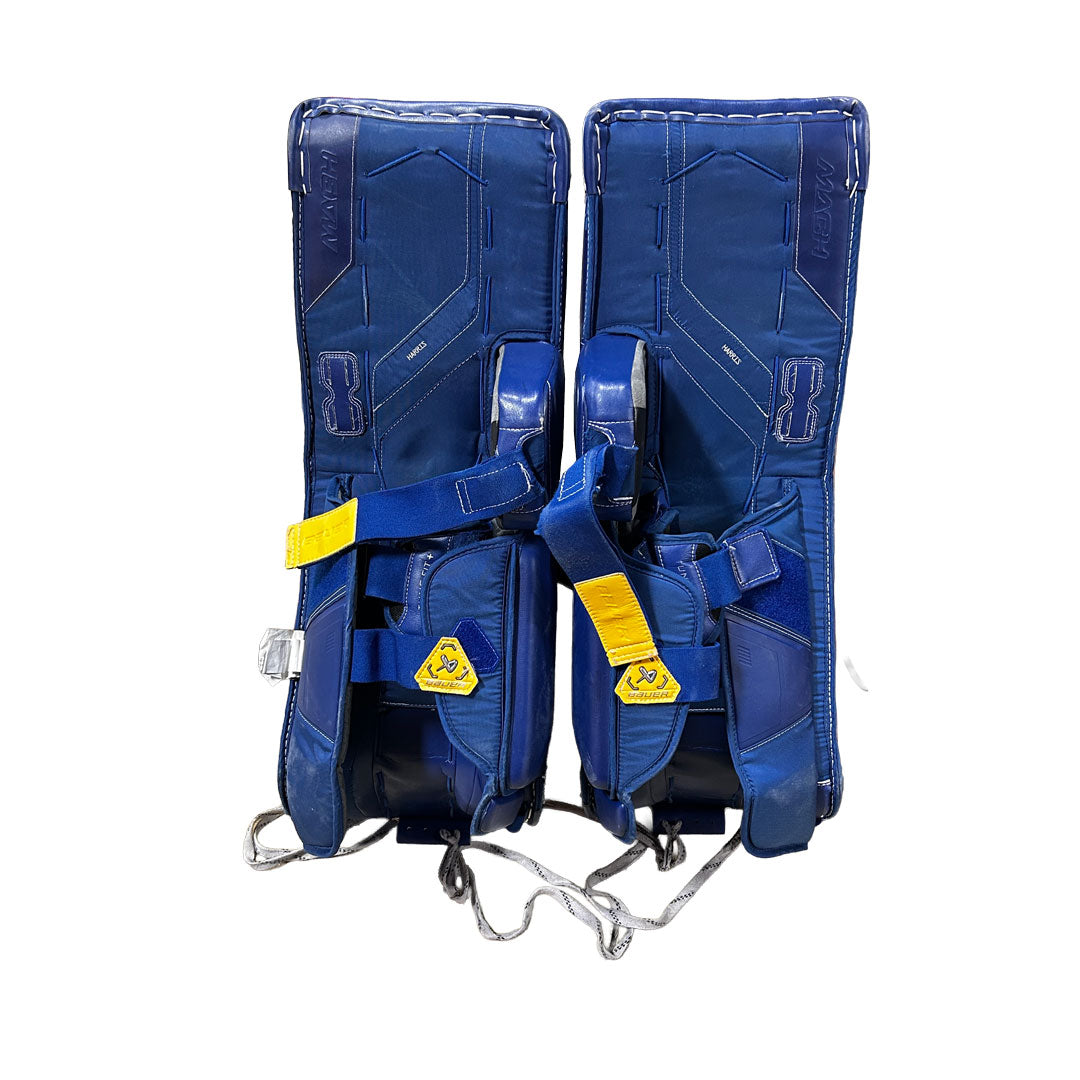 Bauer Supreme Mach - Used Pro Stock Goalie Pads (Yellow/Blue)
