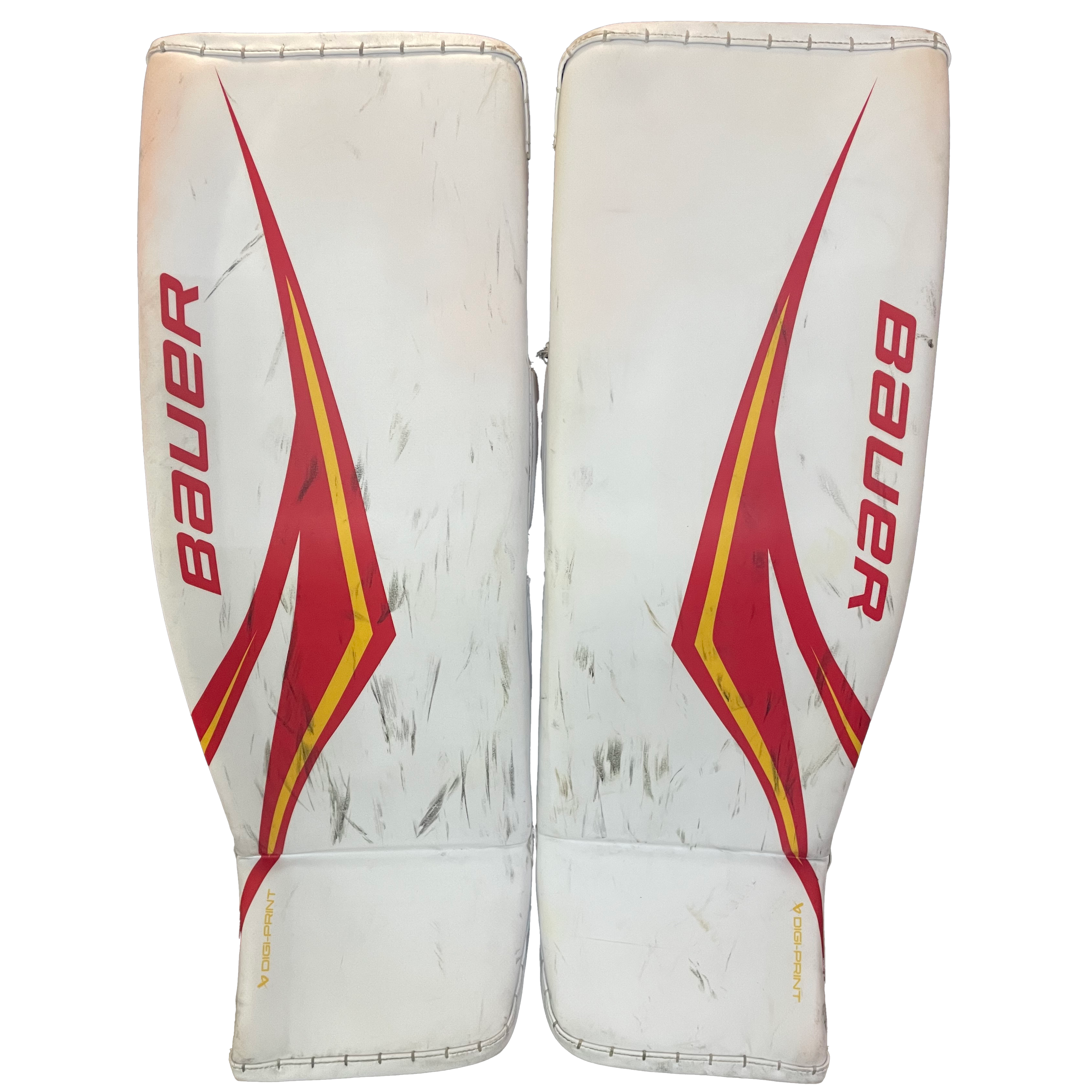 Bauer Vapor Hyperlite 2 - Used Pro Stock Goalie Full Set (White/Red/Yellow)