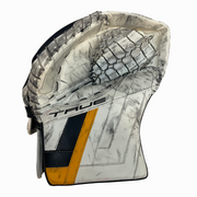 True HZRDUS PX4 - Used Full Right Pro Stock Goalie Glove - Brandon Bussi (White/Black/Yellow)