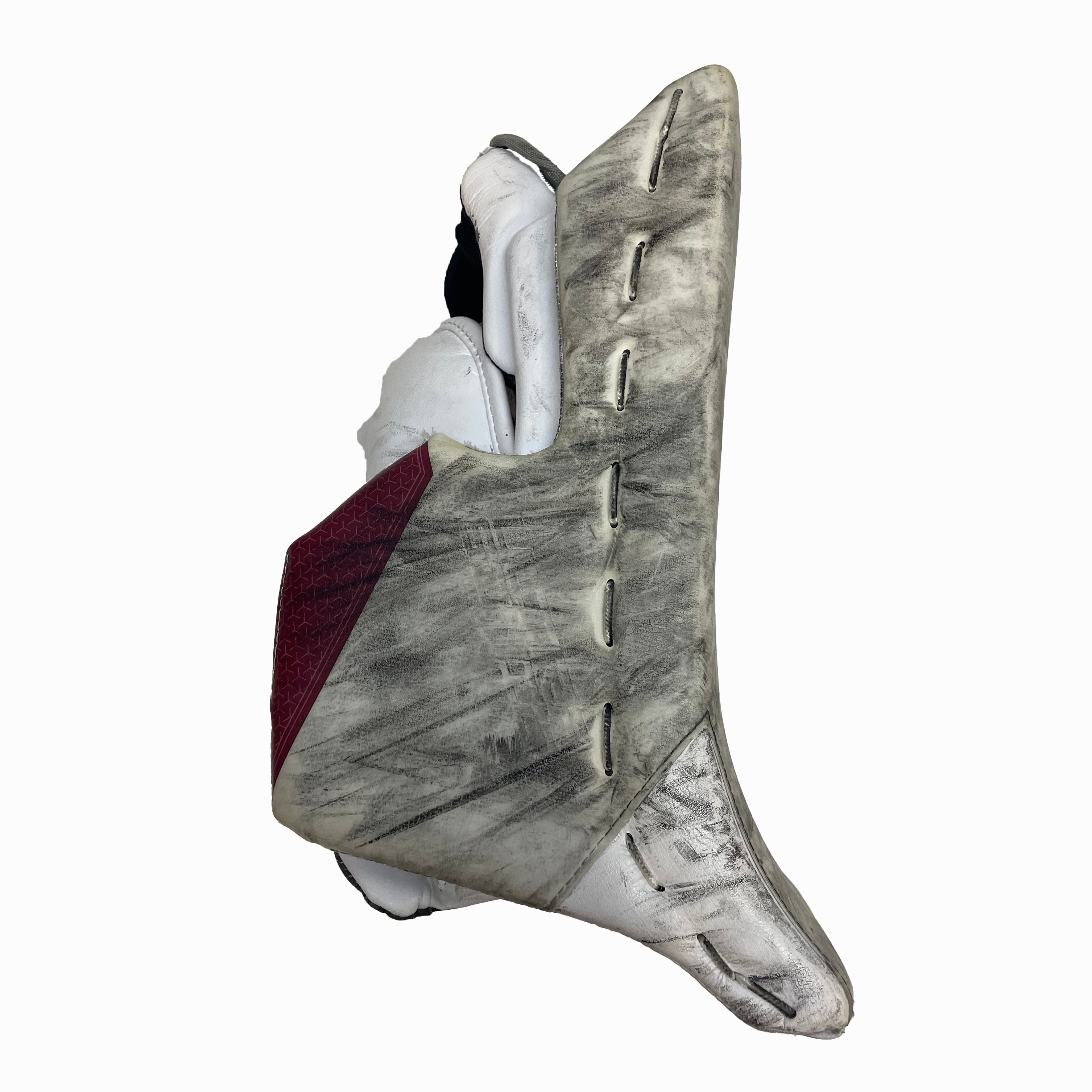 Bauer Supreme Ultrasonic - Used Pro Stock Goalie Blocker (White/Maroon)