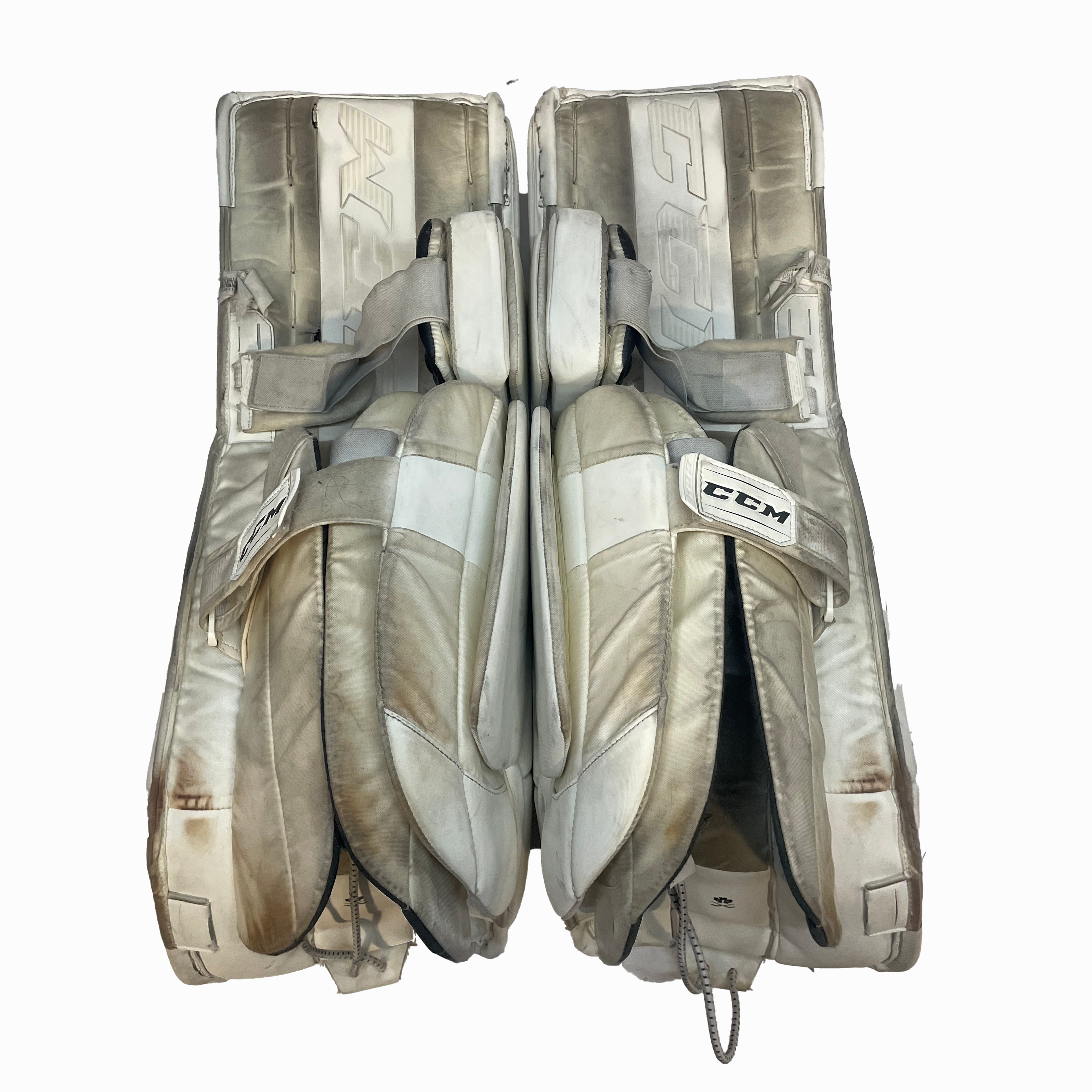 CCM Extreme Flex 5 - Used Pro Stock Goalie Pads (White)