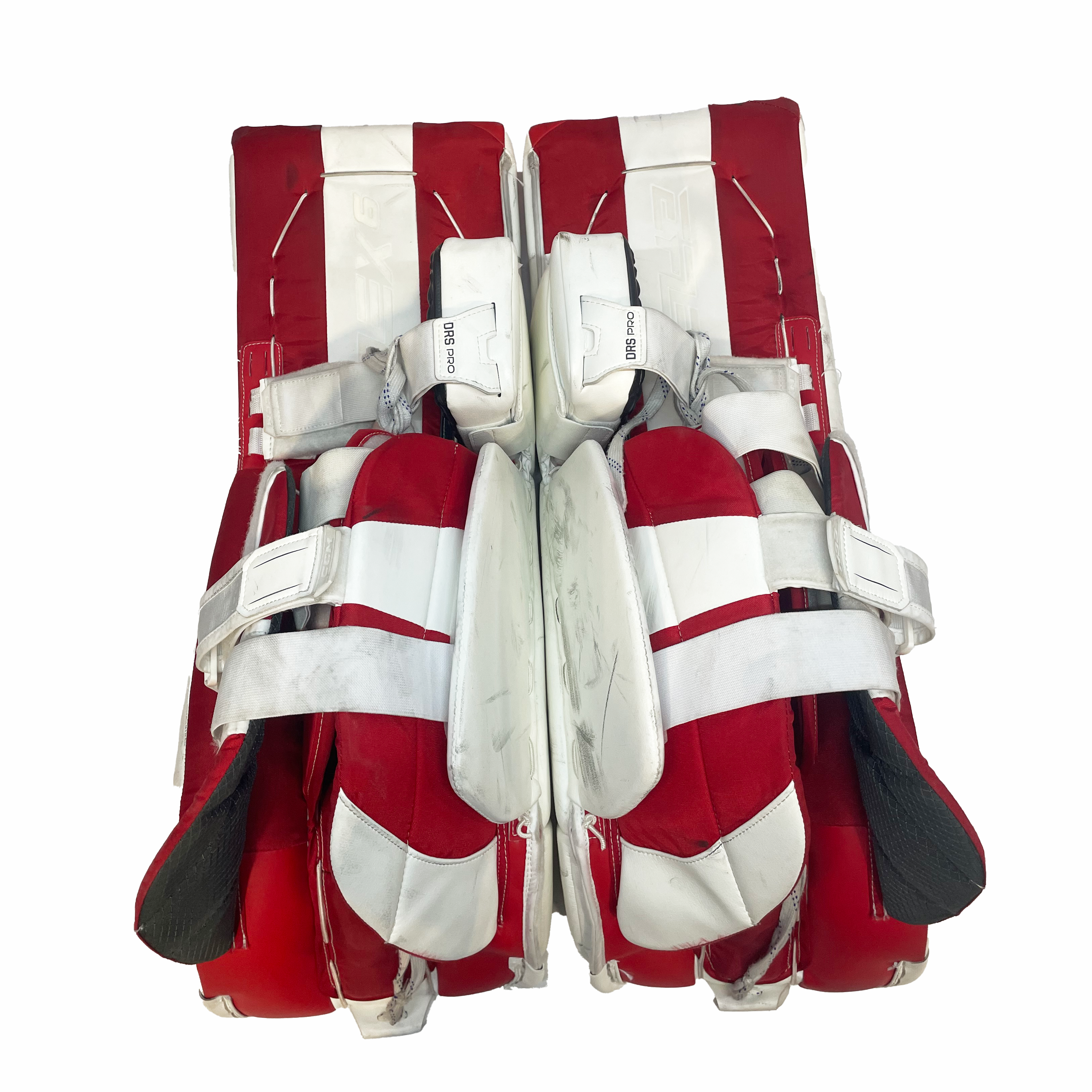 Extreme Flex 6 - Used NCAA Pro Stock Goalie Pads (White/Red)