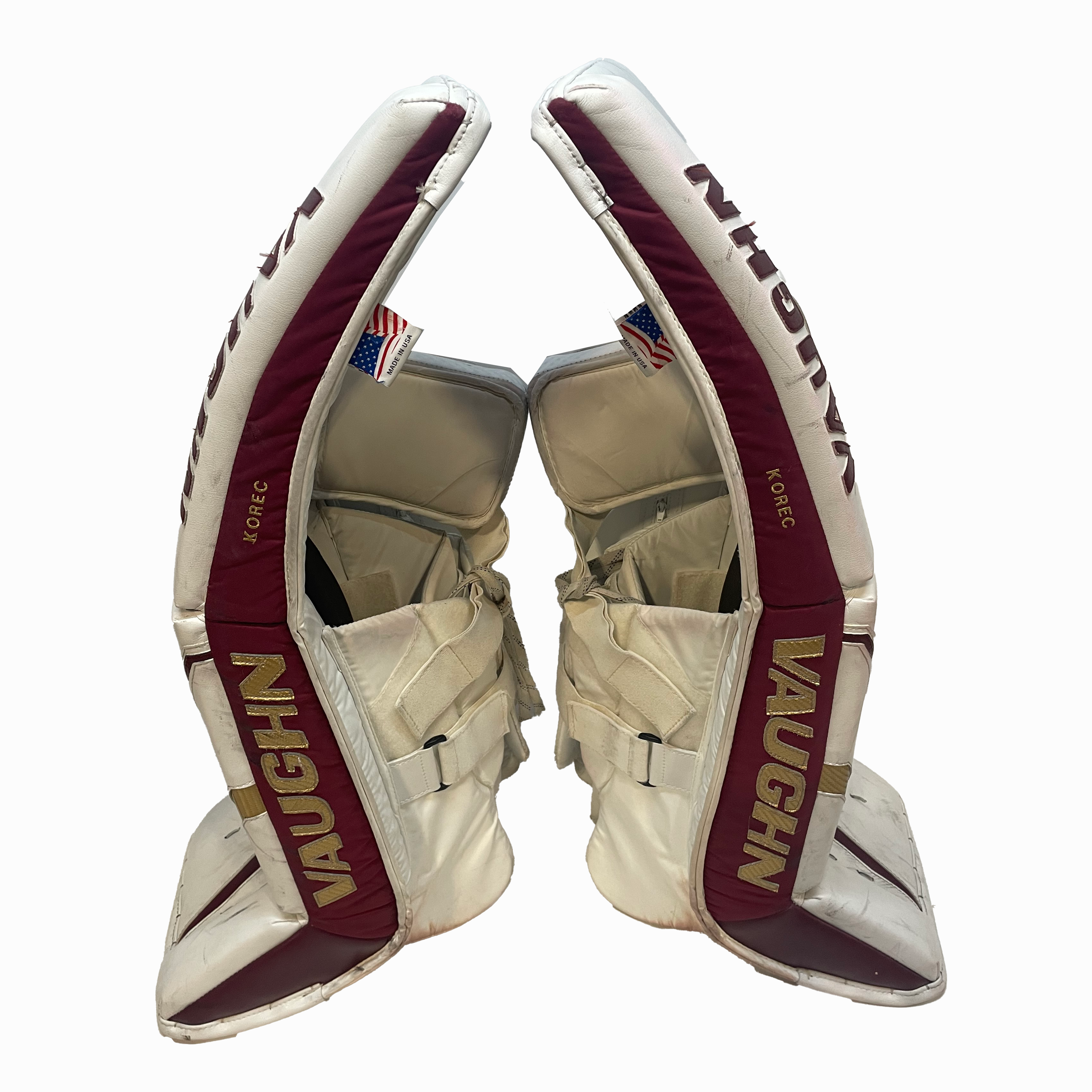 Vaughn Velocity VX1 - Used NCAA Pro Stock Goalie Full Set (White/Maroon/Gold)