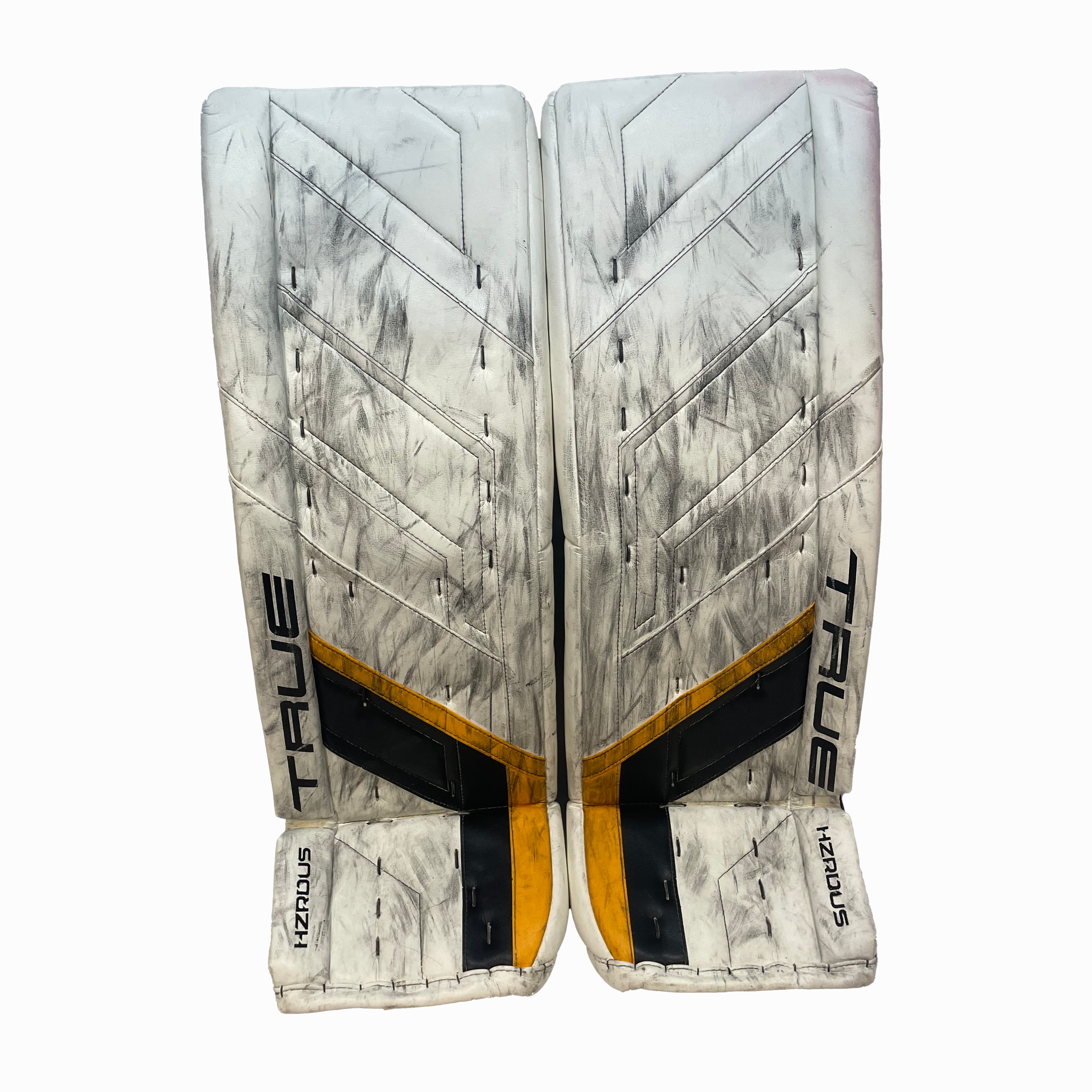 TRUE Hzrdus PX4 - Used Full Right Pro Stock Goalie Full Set (White/Yellow/Black)