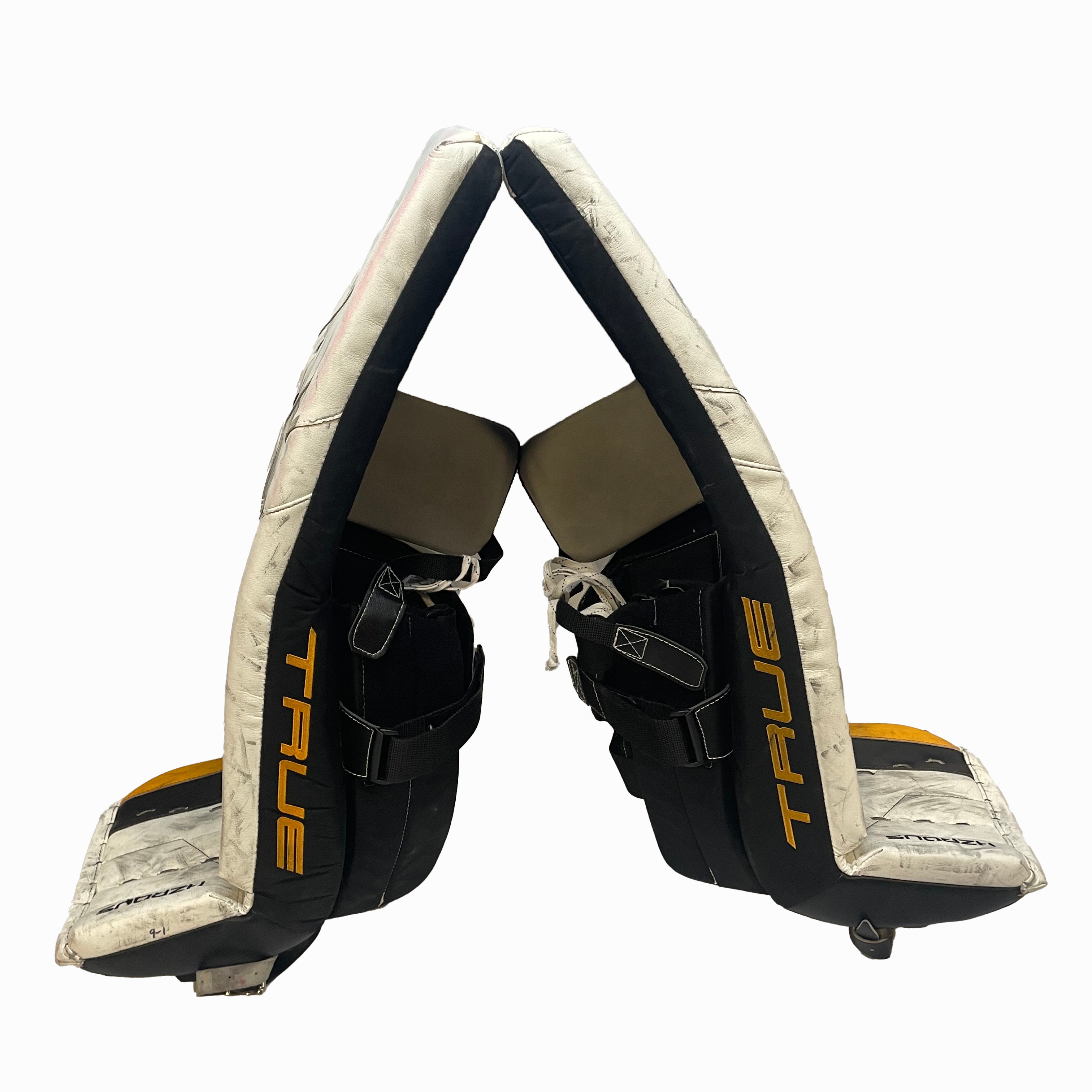 TRUE Hzrdus PX4 - Used Full Right Pro Stock Goalie Full Set (White/Yellow/Black)