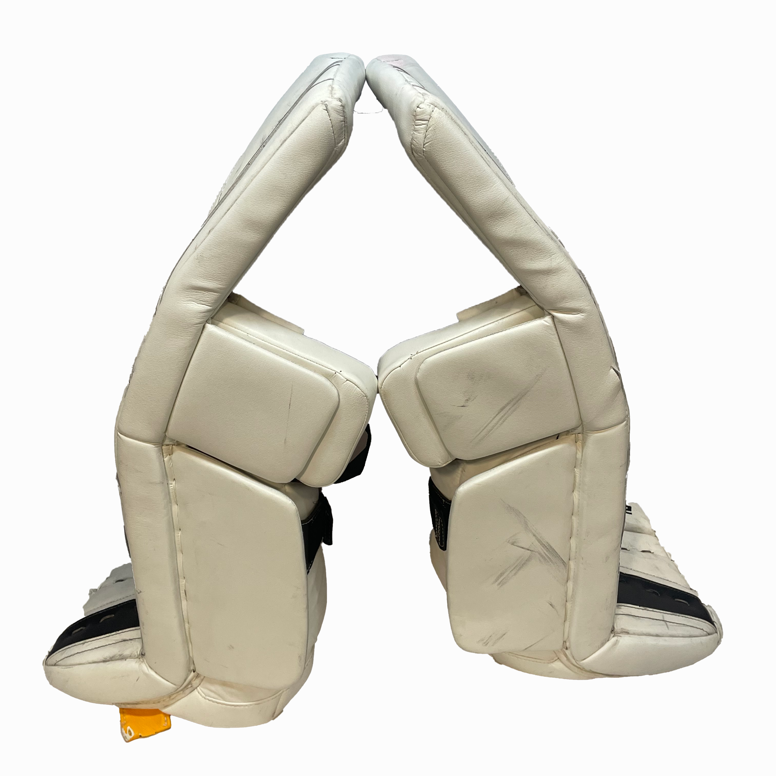 TRUE L20.2 - Used Full Right Pro Stock Goalie Full Set (White/Yellow/Black)