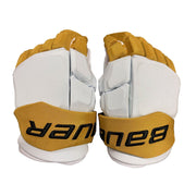 Bauer Supreme Mach - NHL Pro Stock Hockey Gloves - Nick Hague (White/Gold/Black)