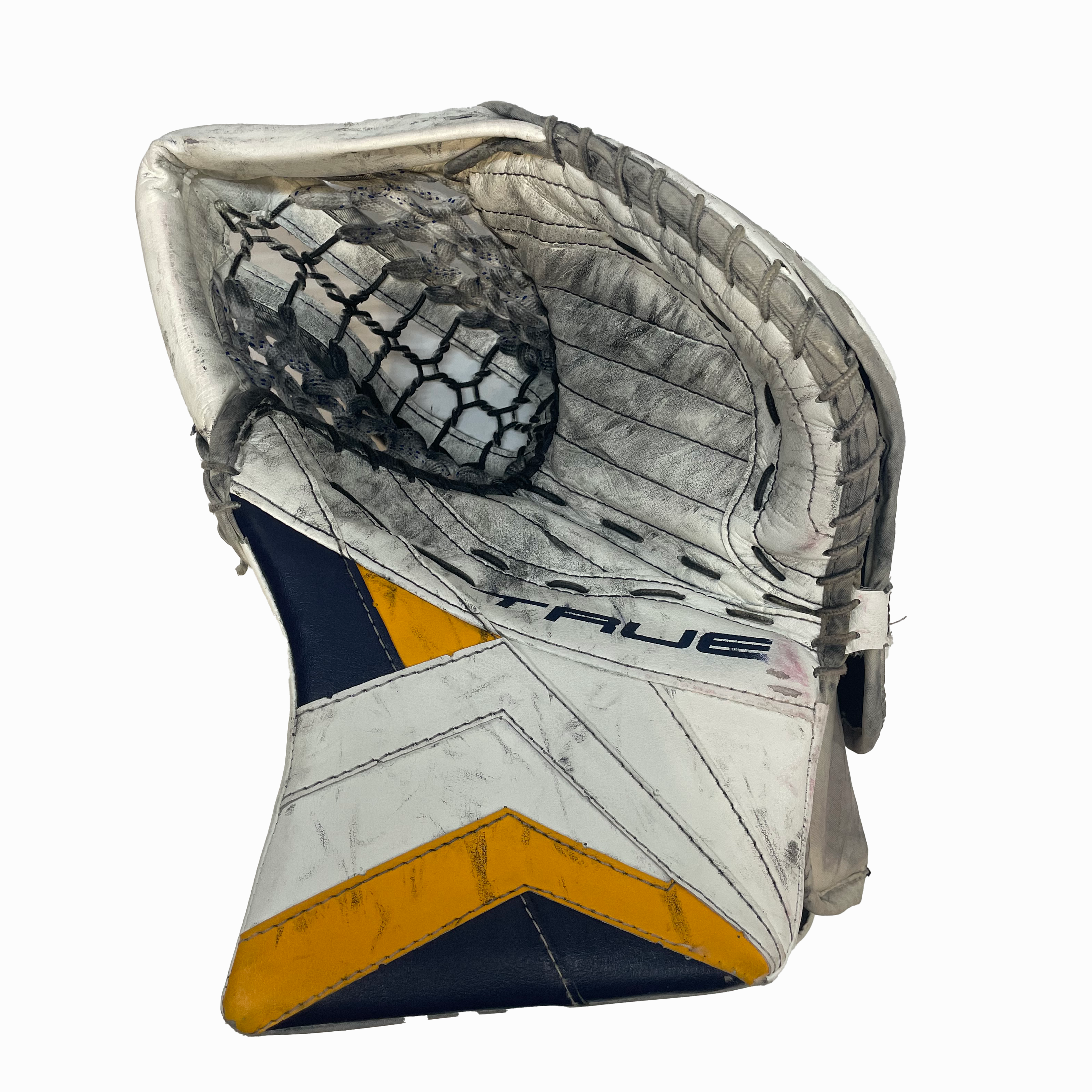 TRUE Catalyst PX3 - Used Pro Stock Goalie Full Set (White/Yellow/Navy)