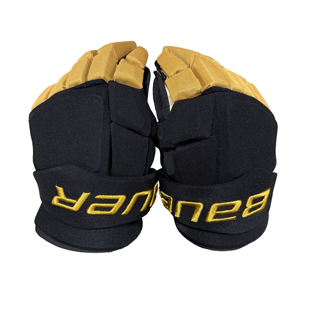 Bauer Supreme Mach - NHL Pro Stock Hockey Gloves - Brendan Brisson (Black/Gold)