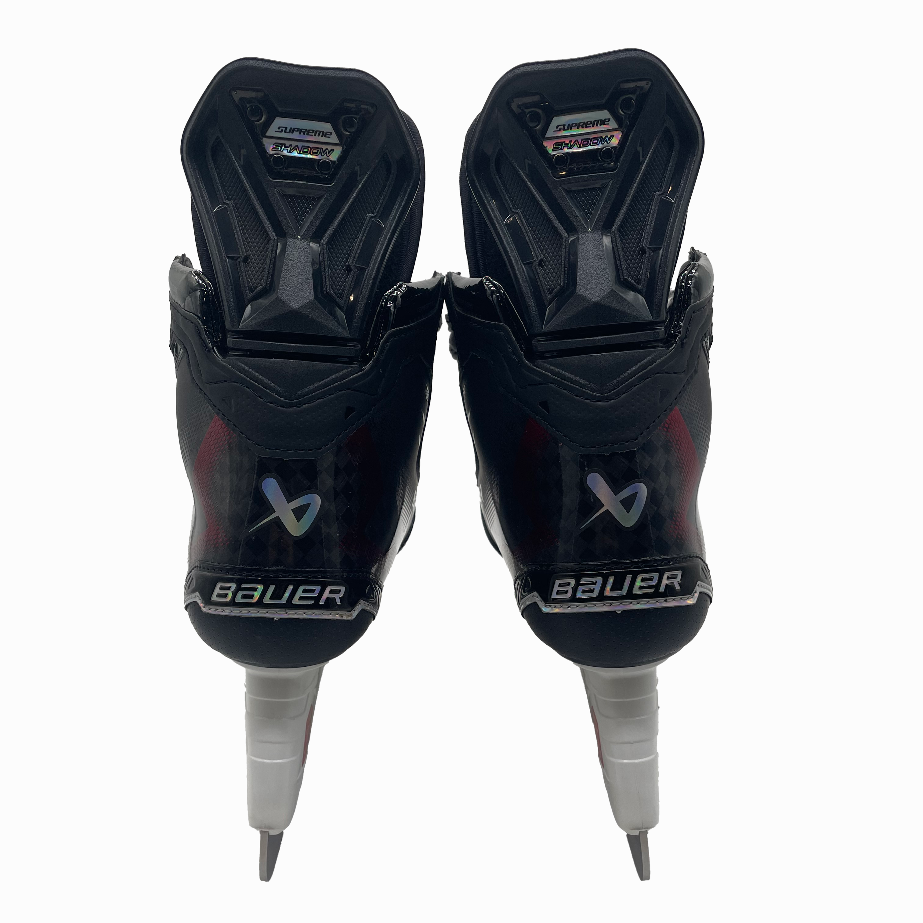 Bauer Supreme Shadow - Pro Stock Hockey Skates - Size L7.25 R7 (Red)