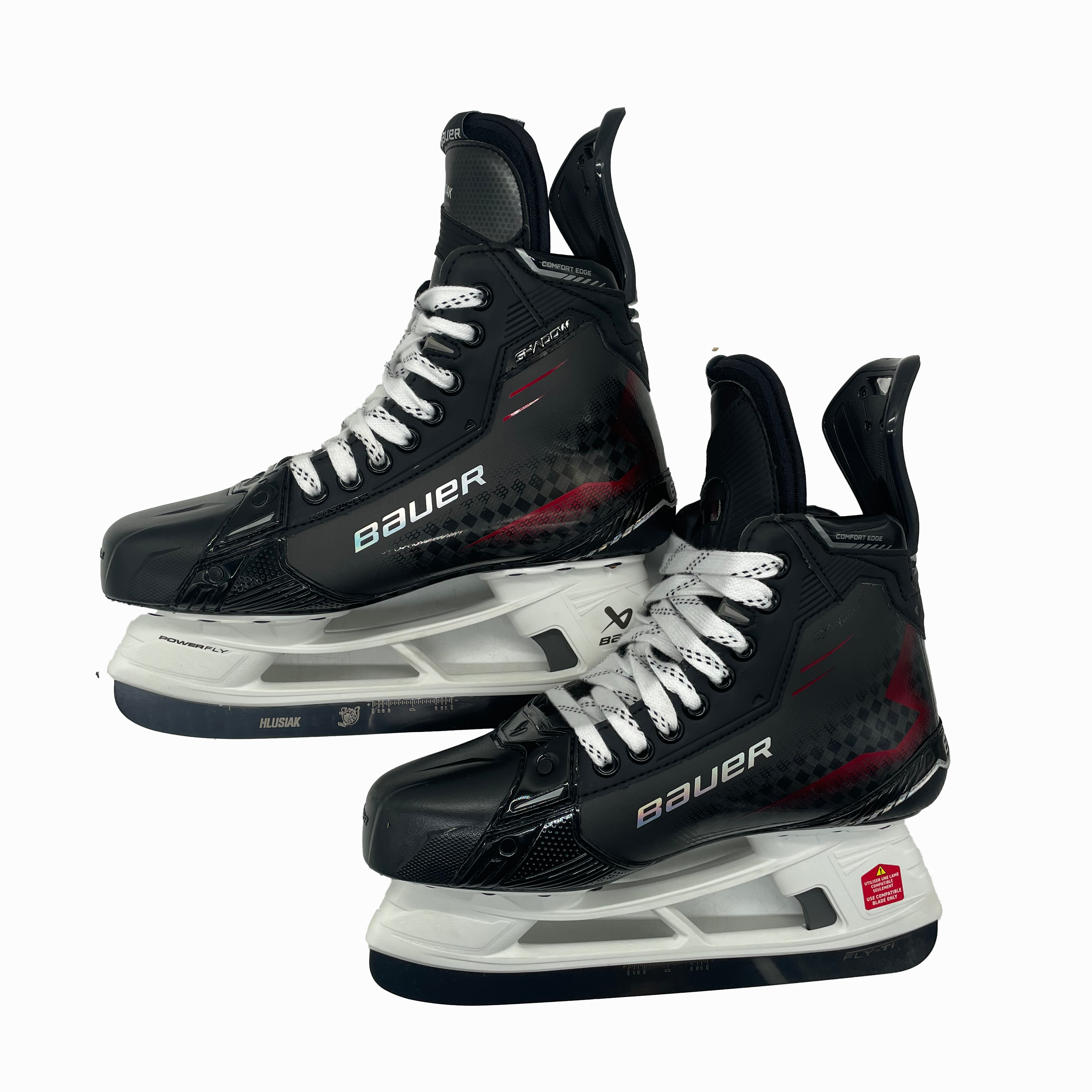 Bauer Supreme Shadow - Pro Stock Hockey Skates - Size L7.25 R7 (Red)