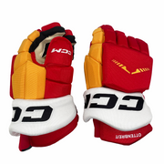 CCM HGTKPP - NHL Pro Stock Glove - Calgary Flames (Red/Yellow/White)