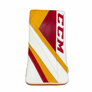 CCM Extreme Flex 5 - Pro Stock NHL Goalie Blocker - Dustin Wolf (Red/Yellow/White)