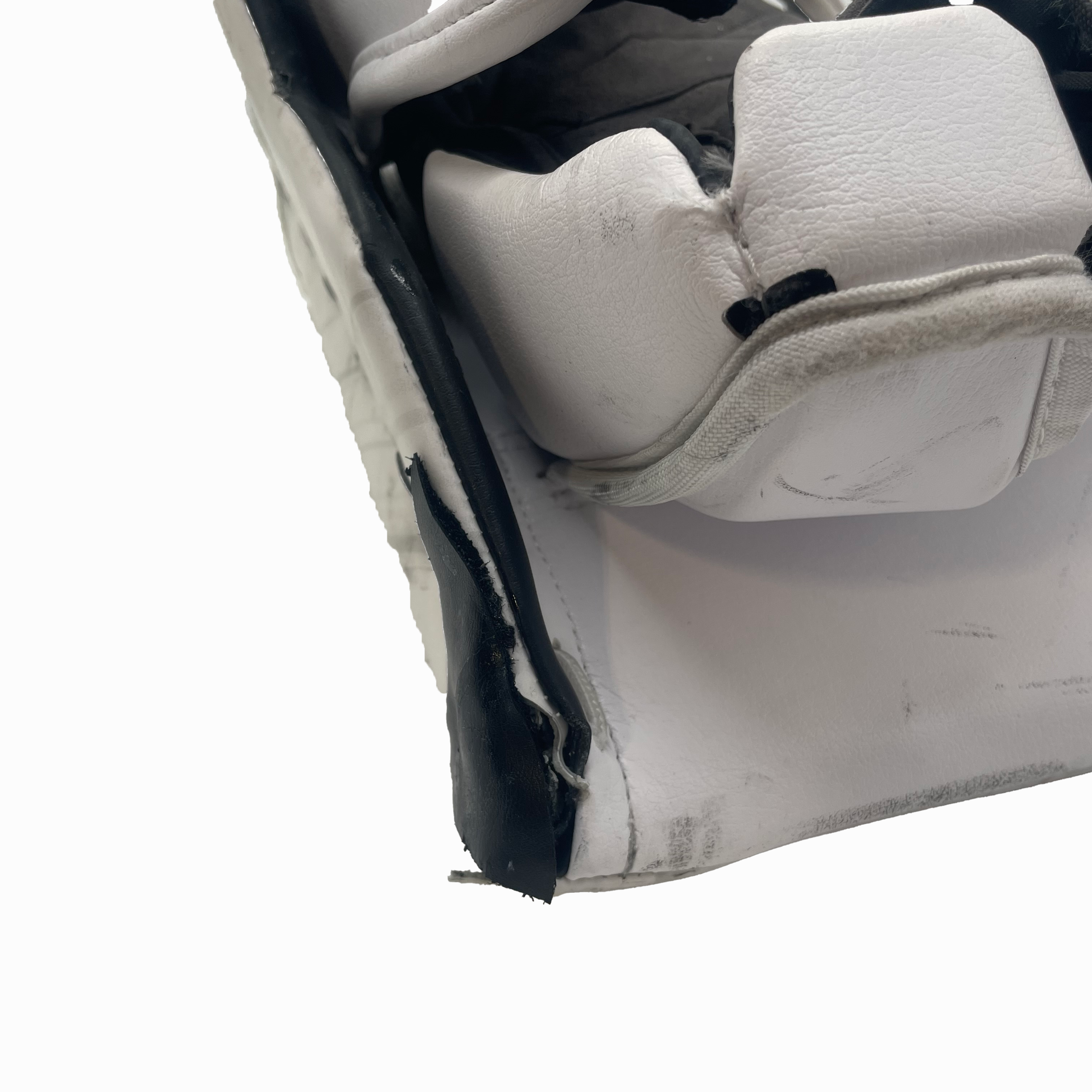 Bauer Vapor Hyperlite 2 - Used Pro Stock Goalie Blocker (White/Powder Blue/Red)