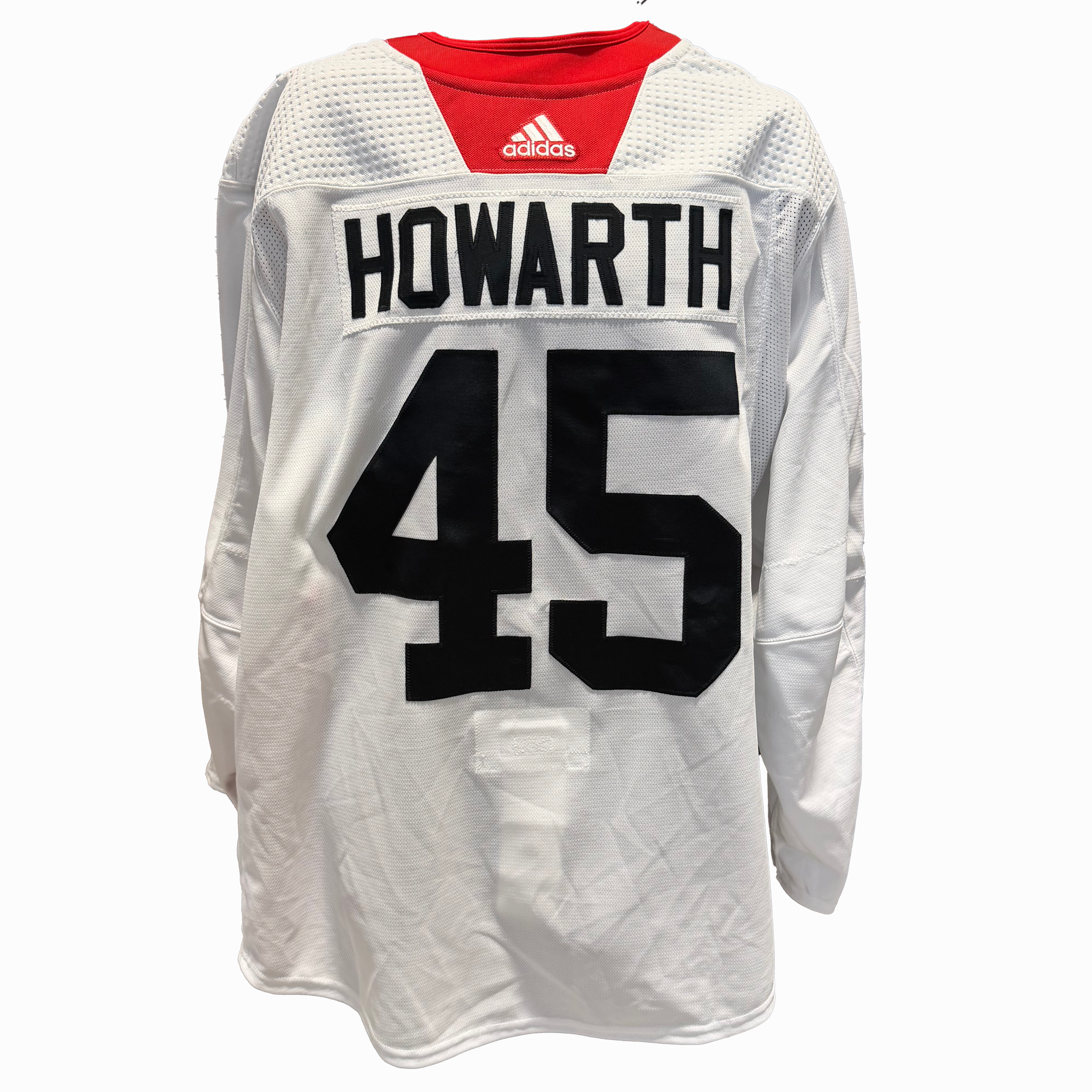 NHL - Used Chicago Blackhawks Adidas Practice Jersey With Namebars (White)