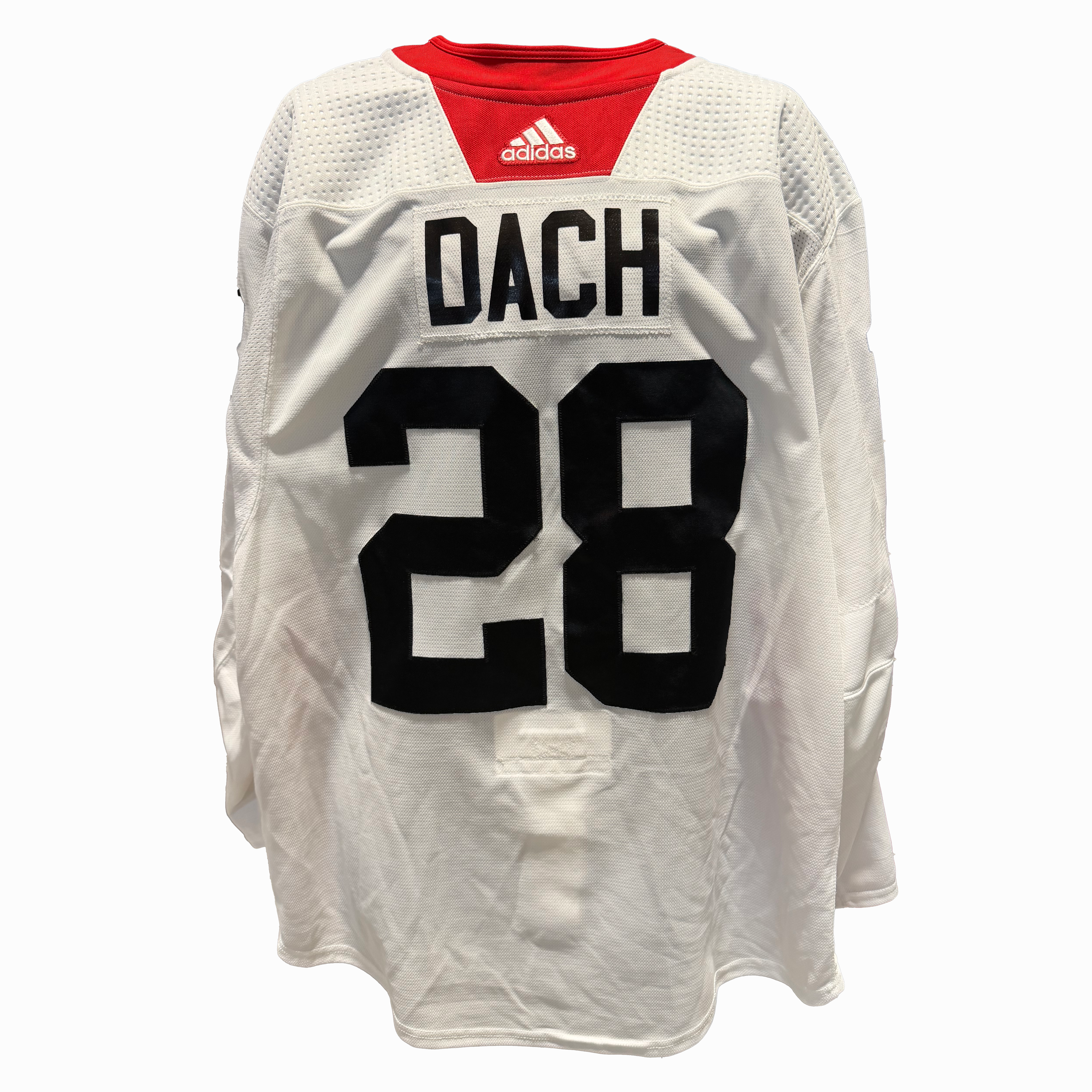 NHL - Used Chicago Blackhawks Adidas Practice Jersey With Namebars (White)