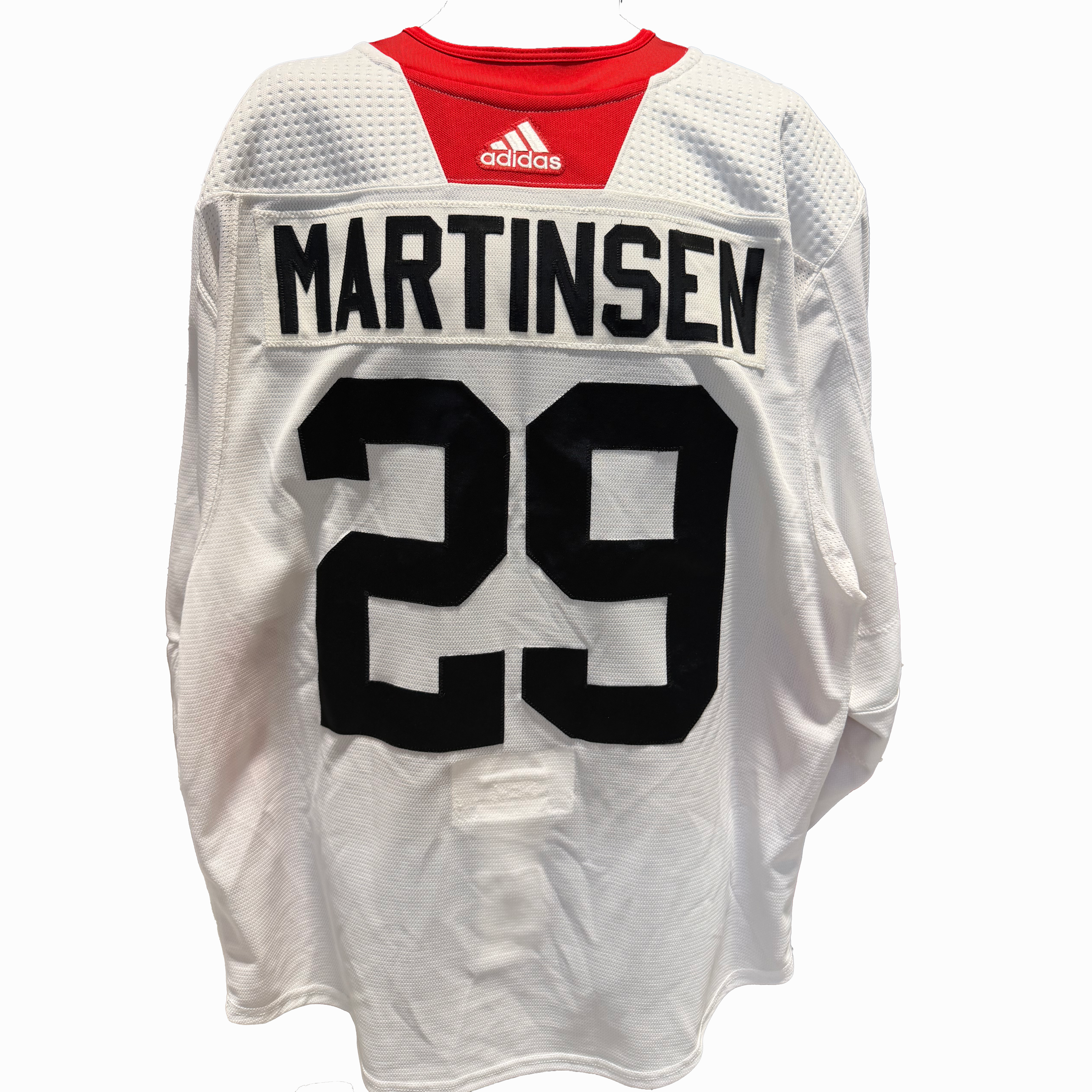NHL - Used Chicago Blackhawks Adidas Practice Jersey With Namebars (White)