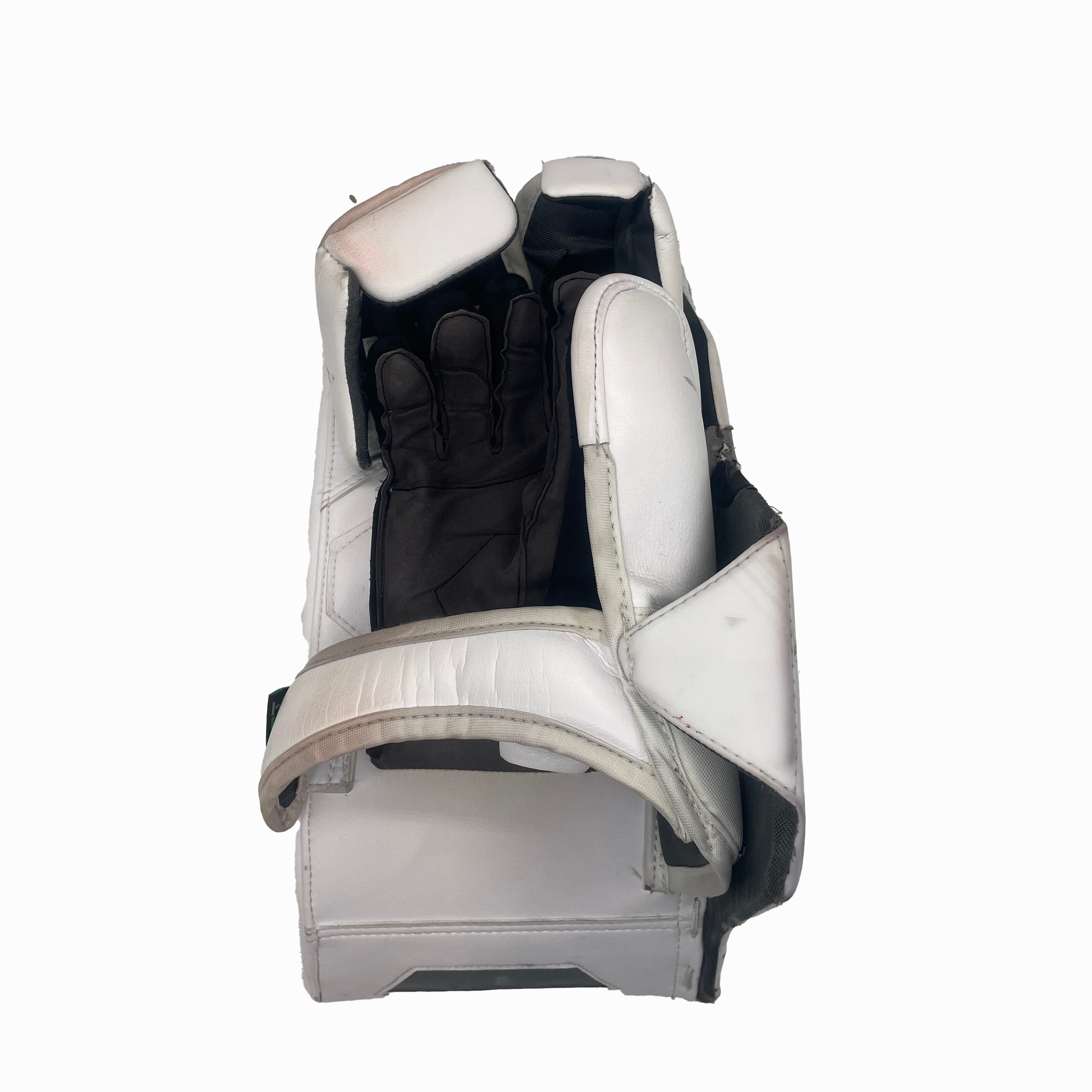 Bauer Vapor Hyperlite 2 - Used Pro Stock Goalie Blocker (White/Red/Powder Blue)