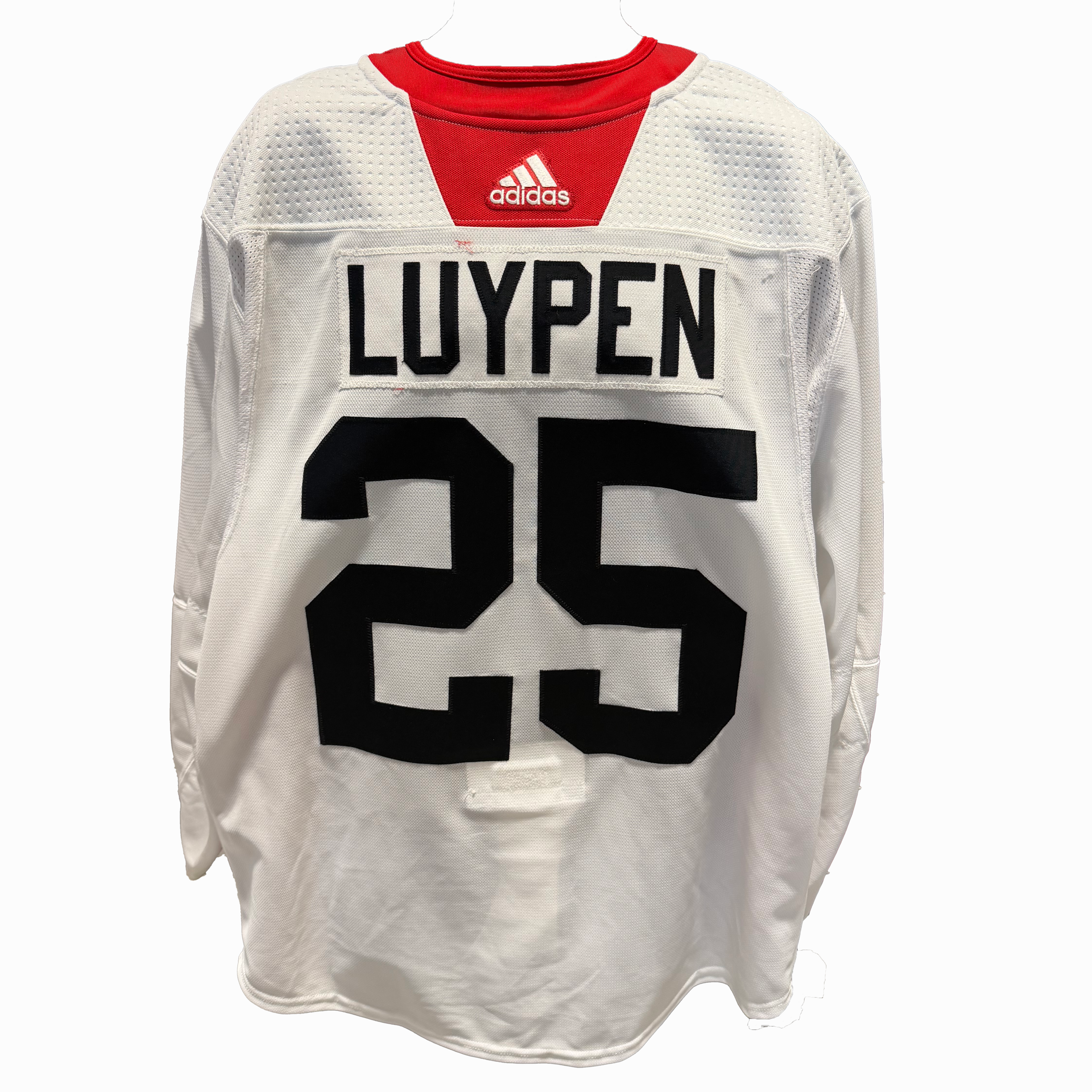 NHL - Used Chicago Blackhawks Adidas Practice Jersey With Namebars (White)