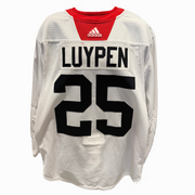 NHL - Used Chicago Blackhawks Adidas Practice Jersey With Namebars (White)