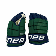 Bauer Pro Series - NCAA Pro Stock Hockey Gloves (Green/Navy)