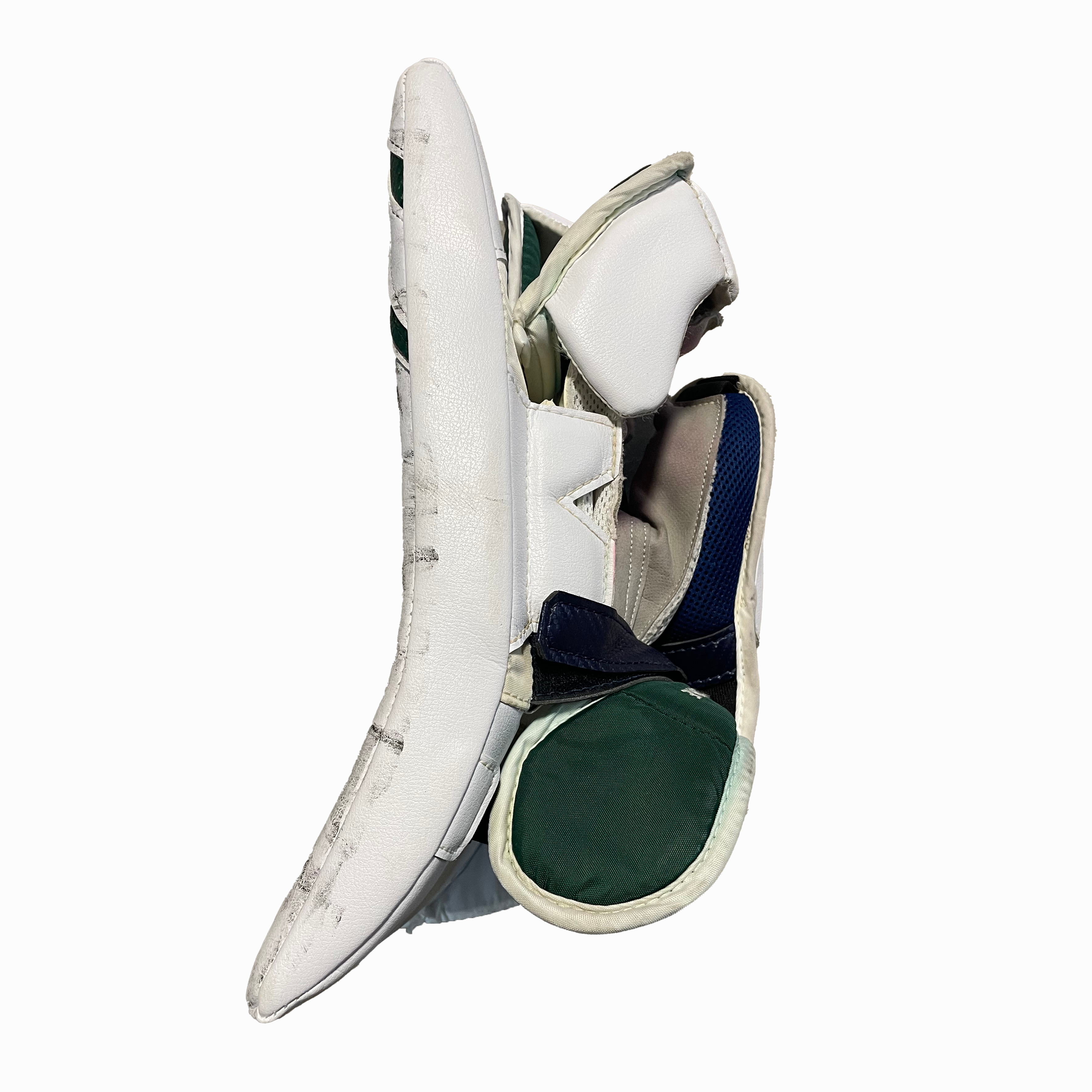 Vaughn Velocity VX1 - Used NCAA Pro Stock Goalie Full Set (White/Green/Navy)