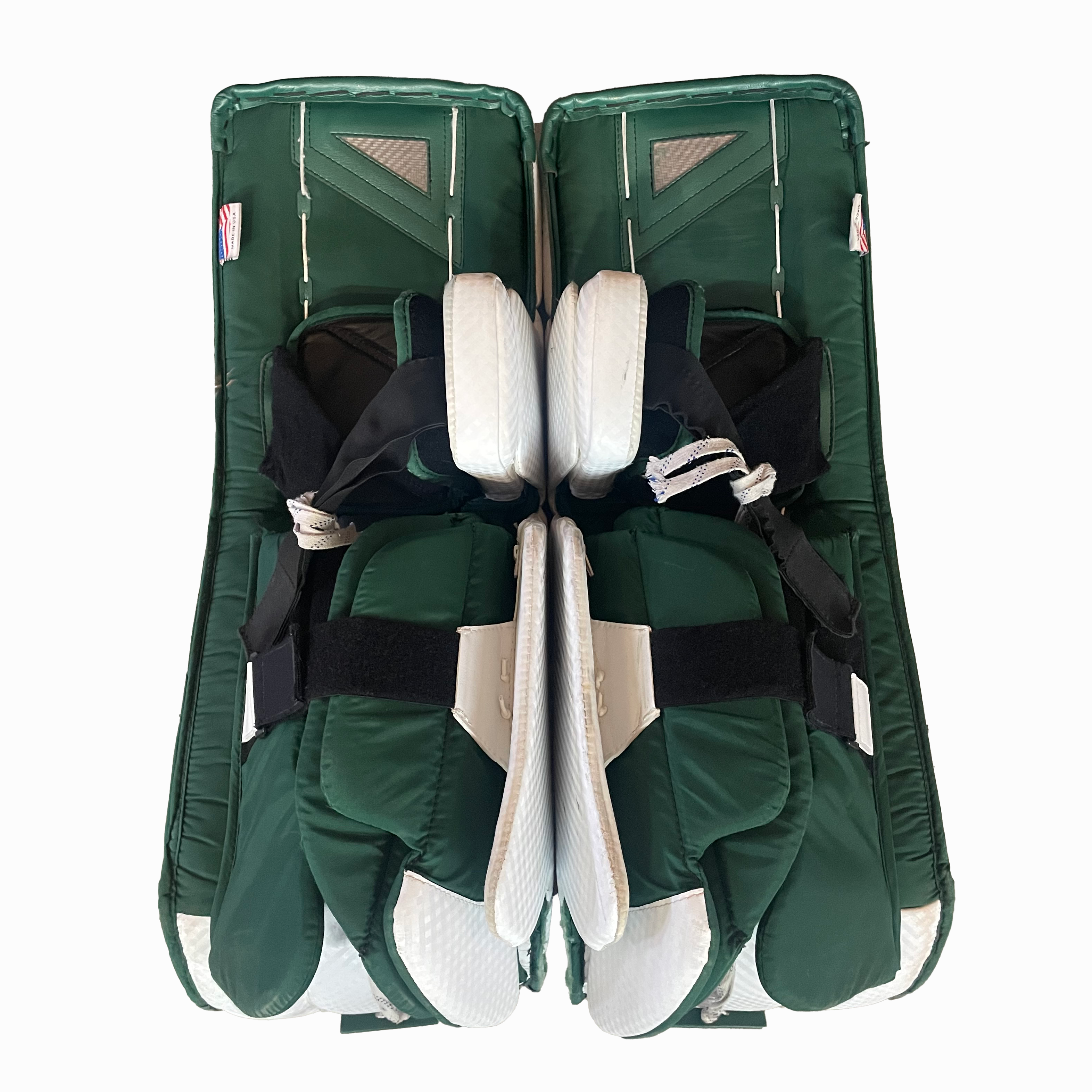 Vaughn Velocity V10 - Used Pro Stock Goalie Pads (Green/White)