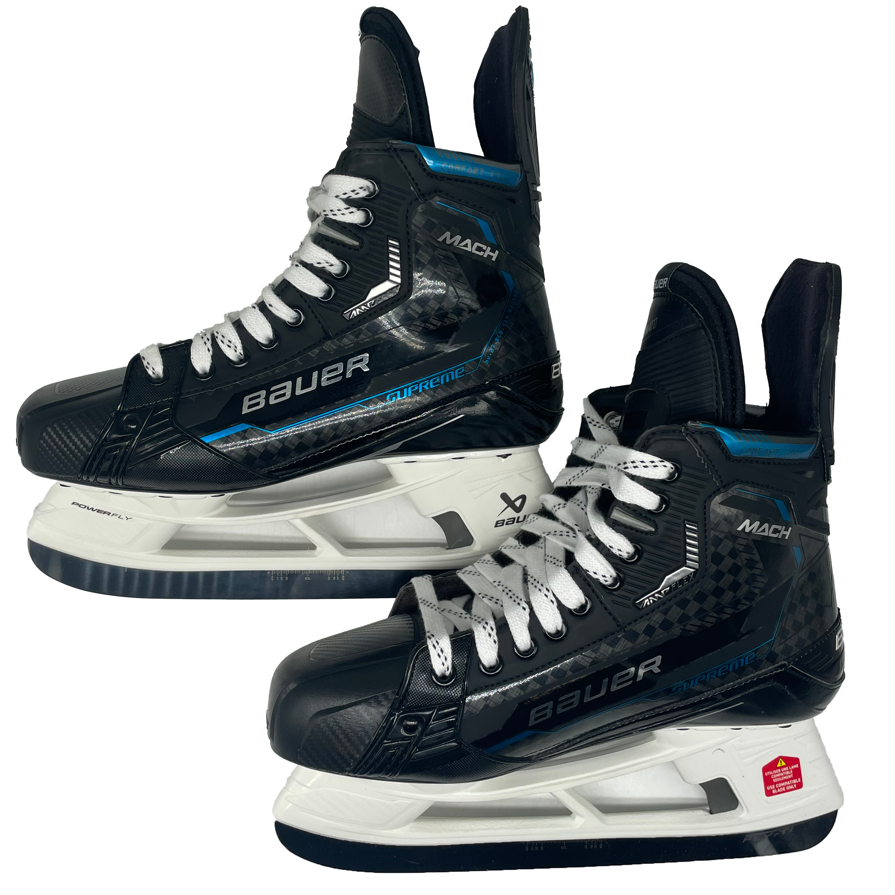 Bauer Supreme Mach - Pro Stock Hockey Skates - Size 8.25E (Blue)