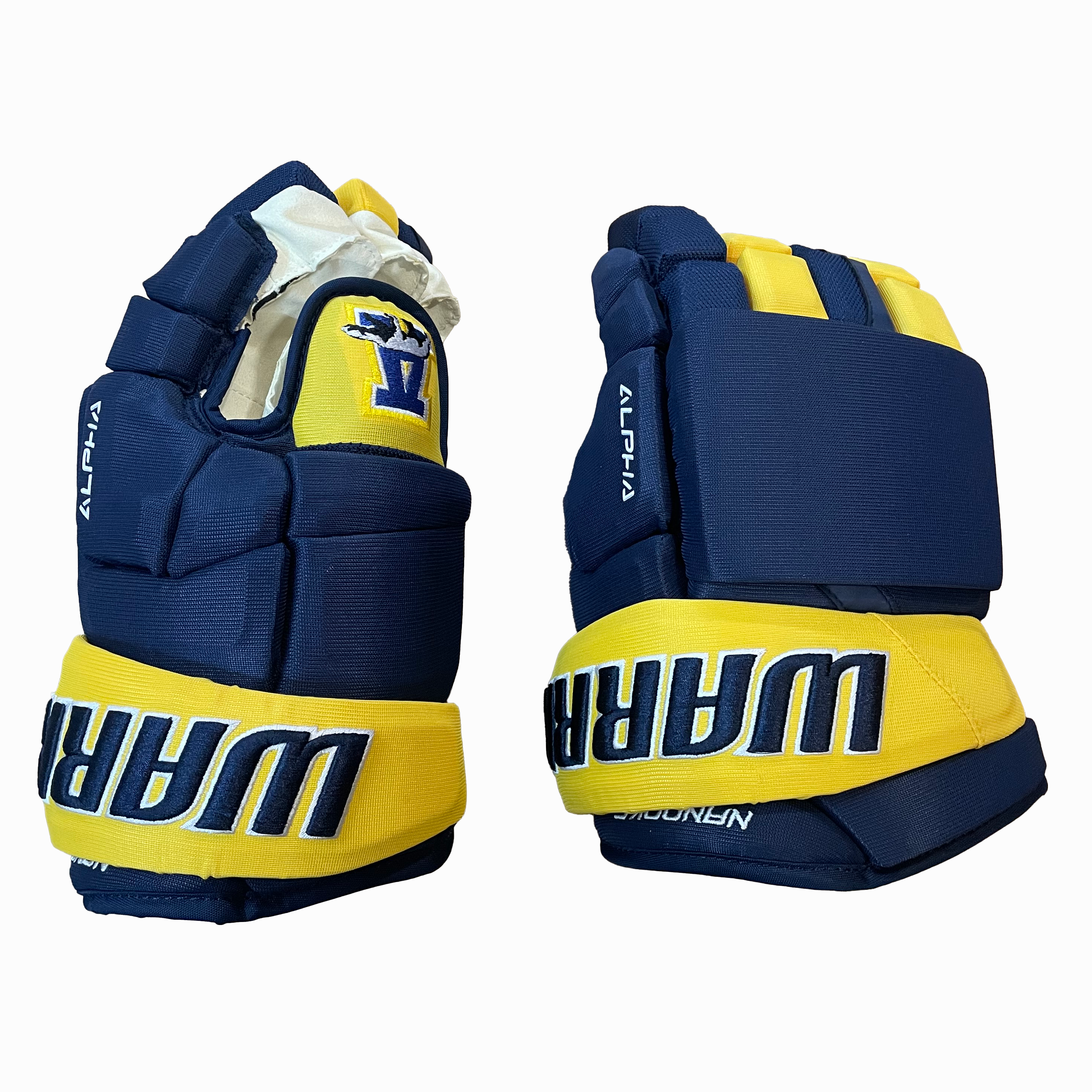 Warrior Alpha DX - NCAA Pro Stock Glove (Navy/Yellow)