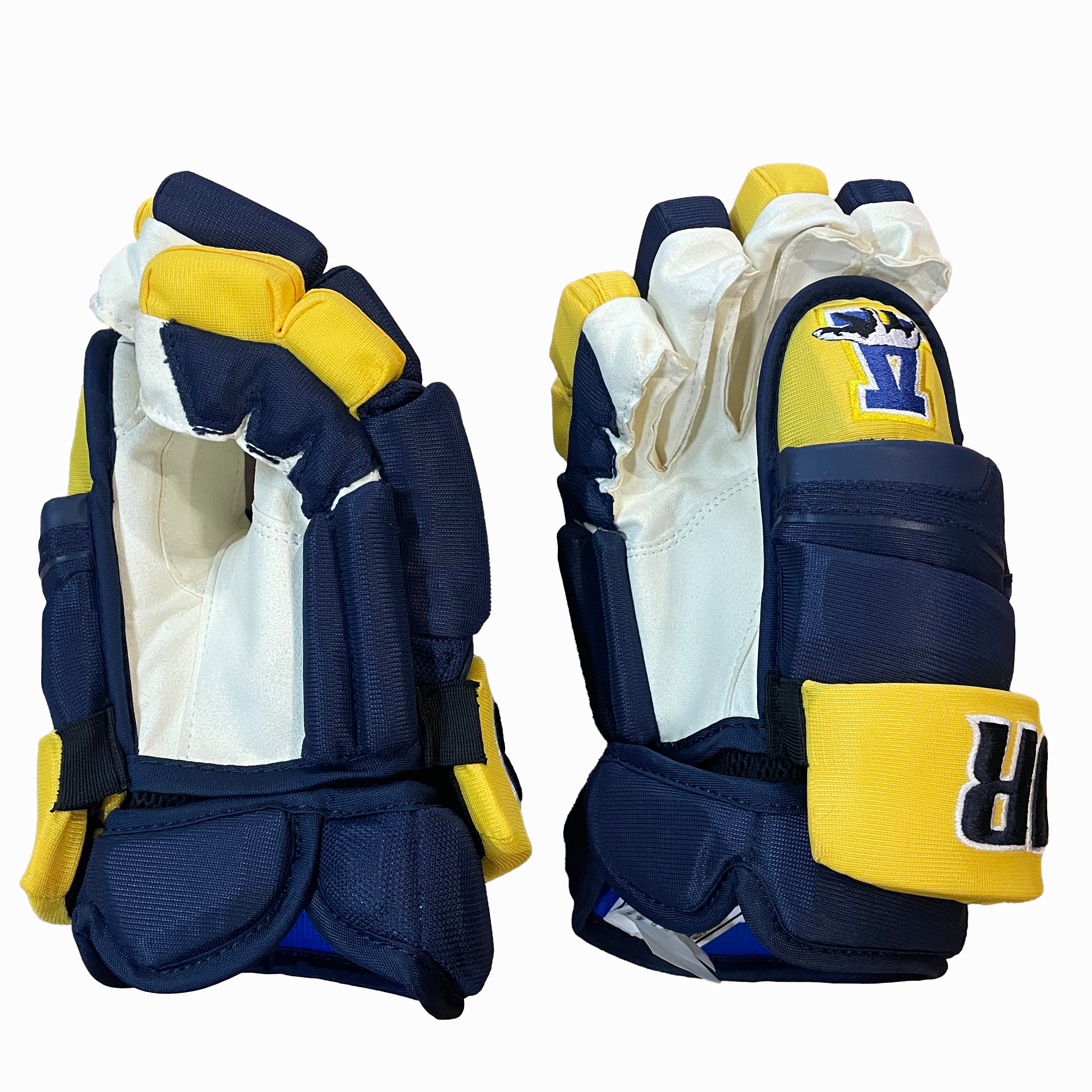 Warrior Covert QRE - NCAA Pro Stock Hockey Glove (Navy/Yellow)