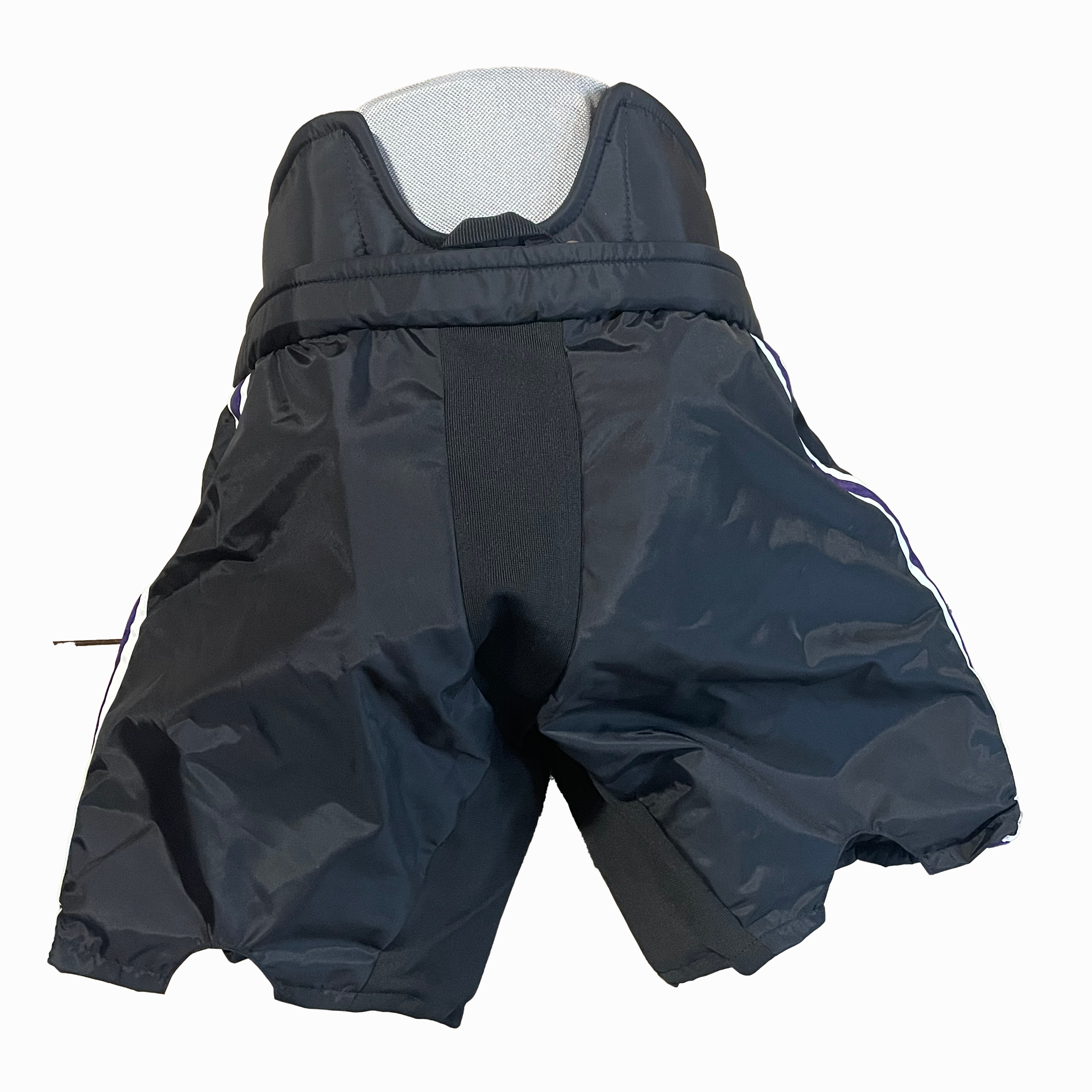 CCM HPG12A - NCAA Pro Stock Hockey Goalie Pants (Black/Purple/White)