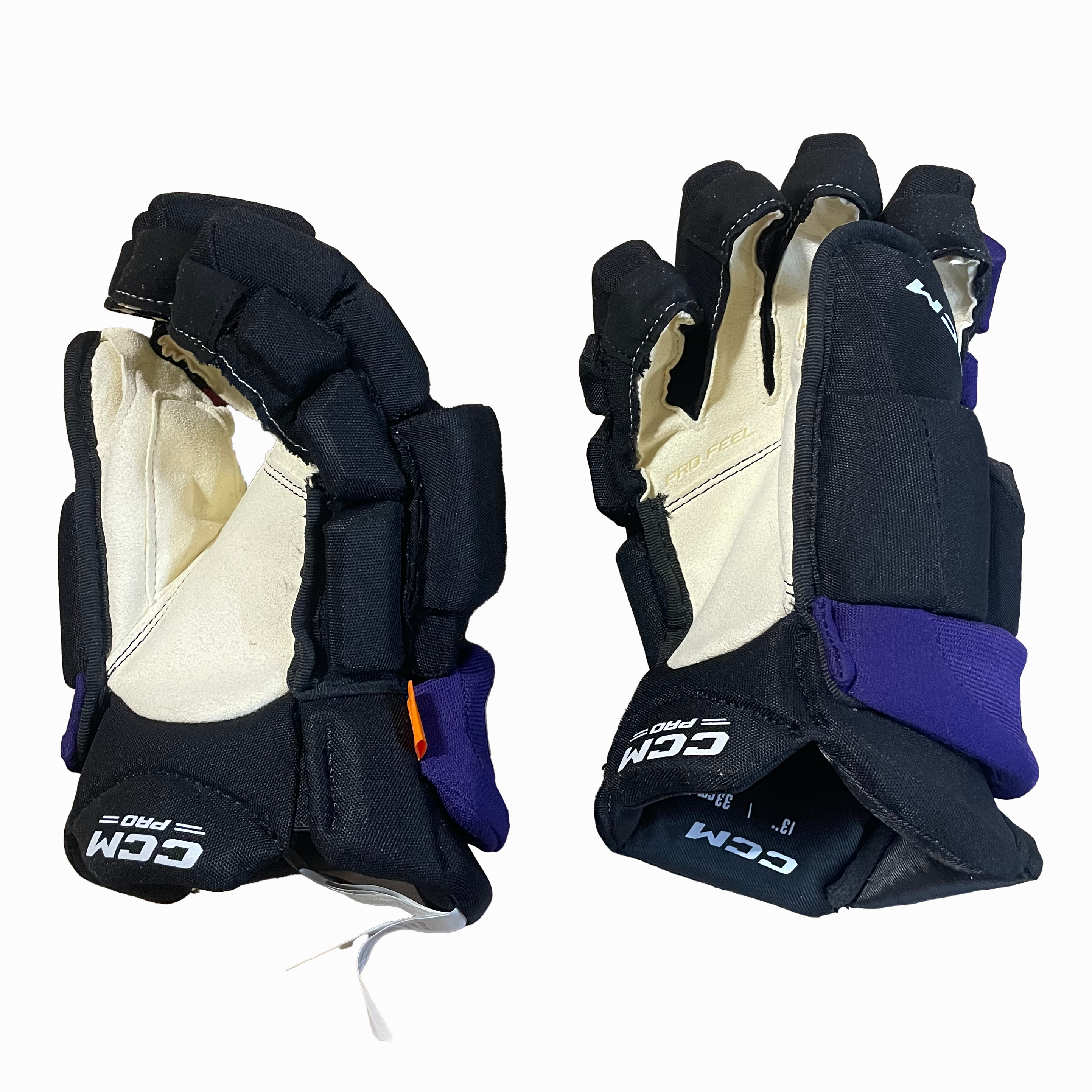 CCM HGJSPP - NCAA Pro Stock Hockey Glove (Black/Purple)
