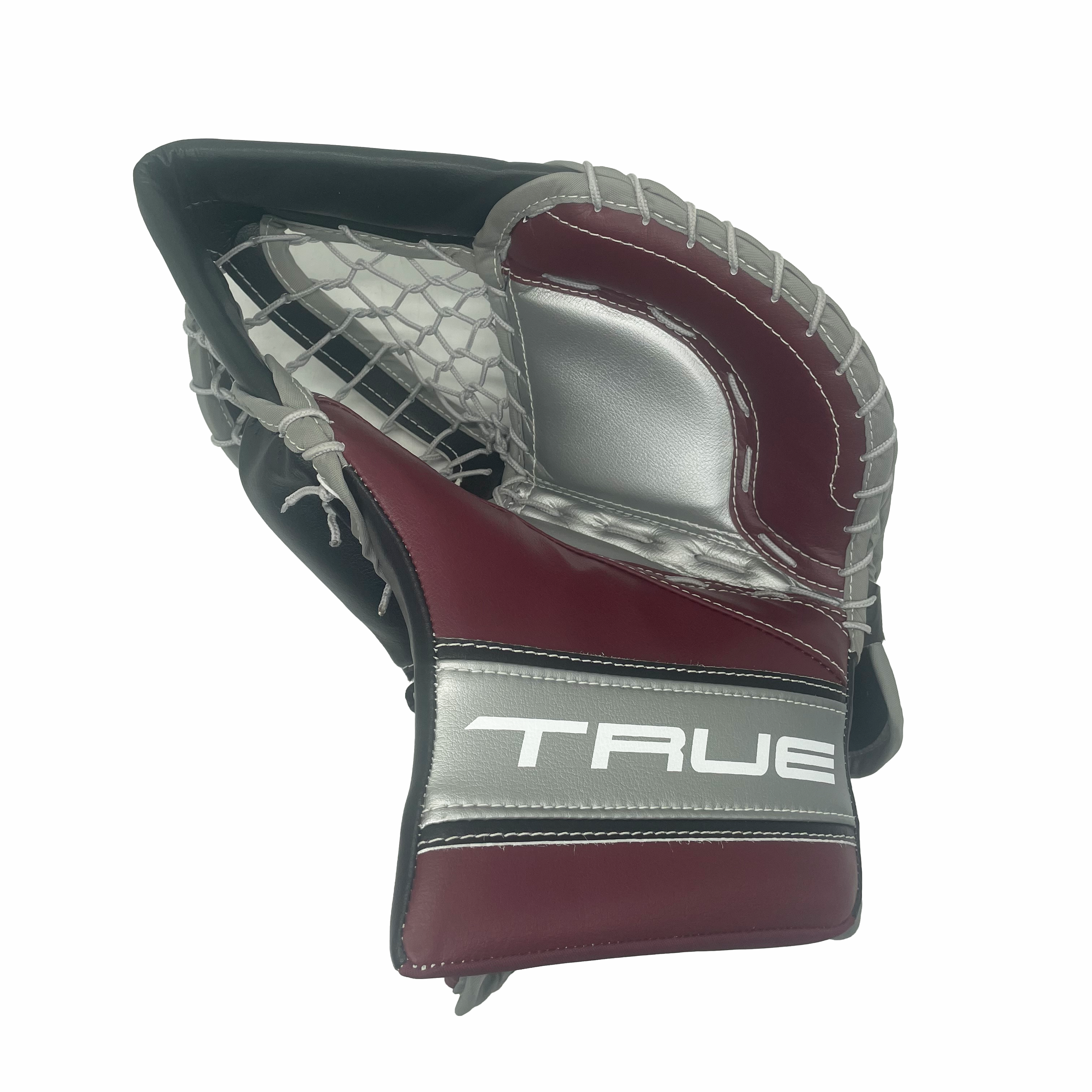 True L87 - Pro Stock Goalie Glove (Maroon/Silver/Black)
