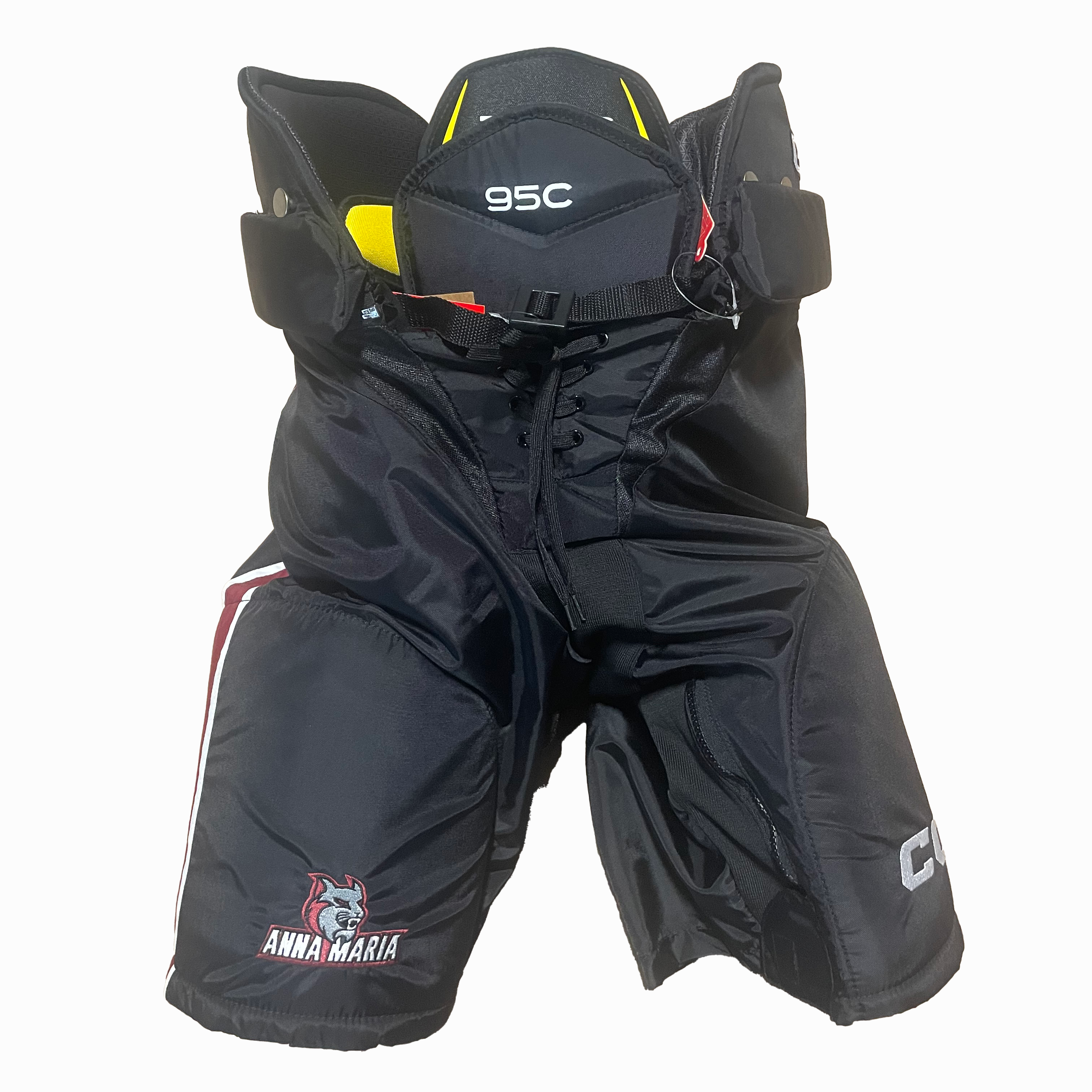 CCM HP95C - Team Stock NCAA Hockey Pants (Black/Burgundy)
