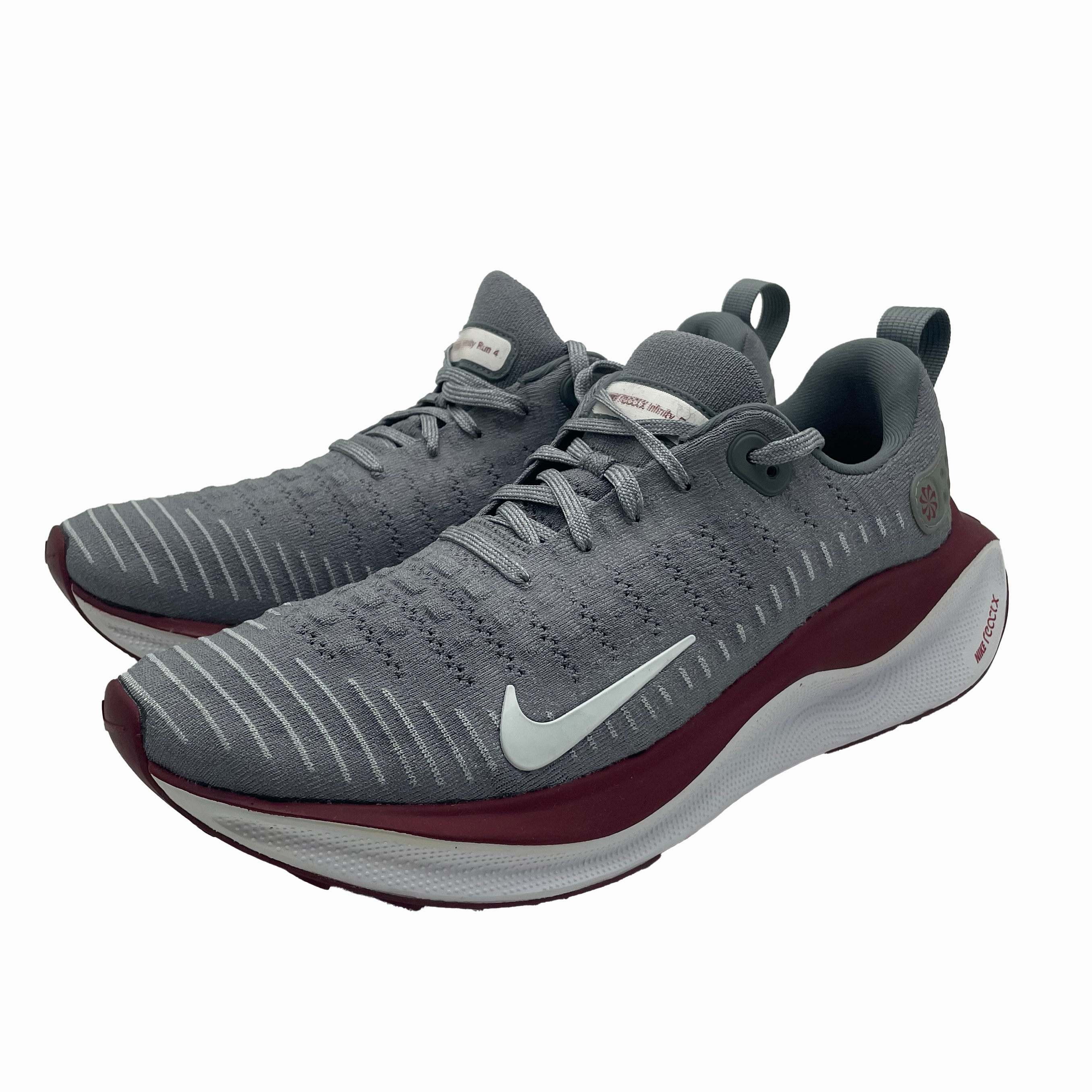 Nike - Men's Reactx Infinity Run 4 Running Shoes (Cool Grey/White/Maroon)