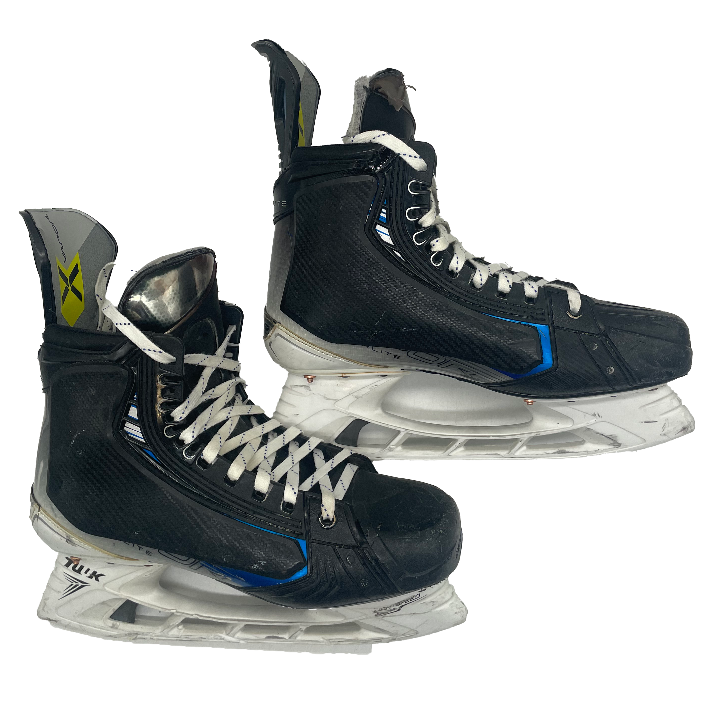 Bauer Vapor Hyperlite 2 - Used Pro Stock Hockey Skates - Size 9 with Shot Blockers