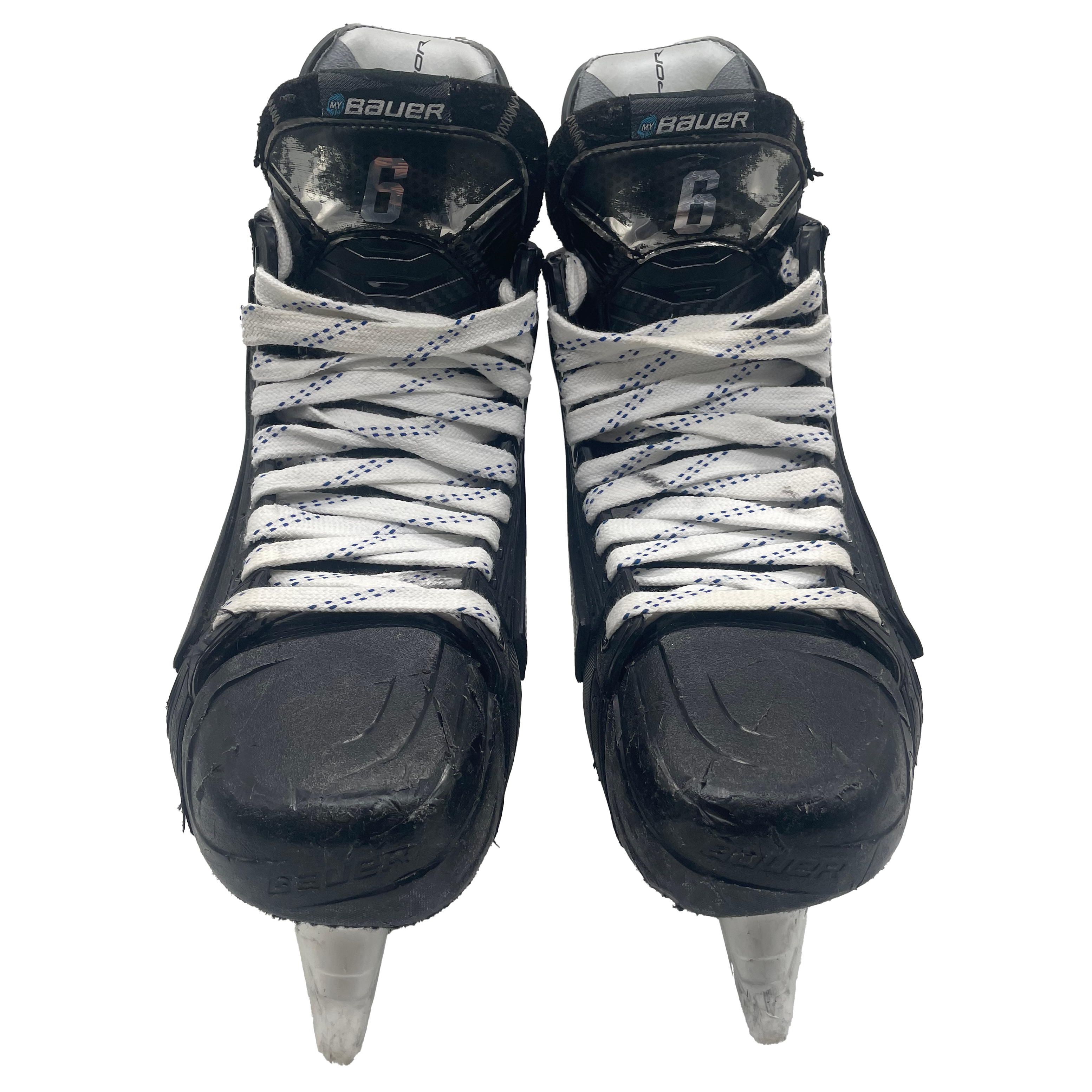 Bauer Vapor Hyperlite 2 - Used Pro Stock Hockey Skates - Size 8.5 with Shot Blockers