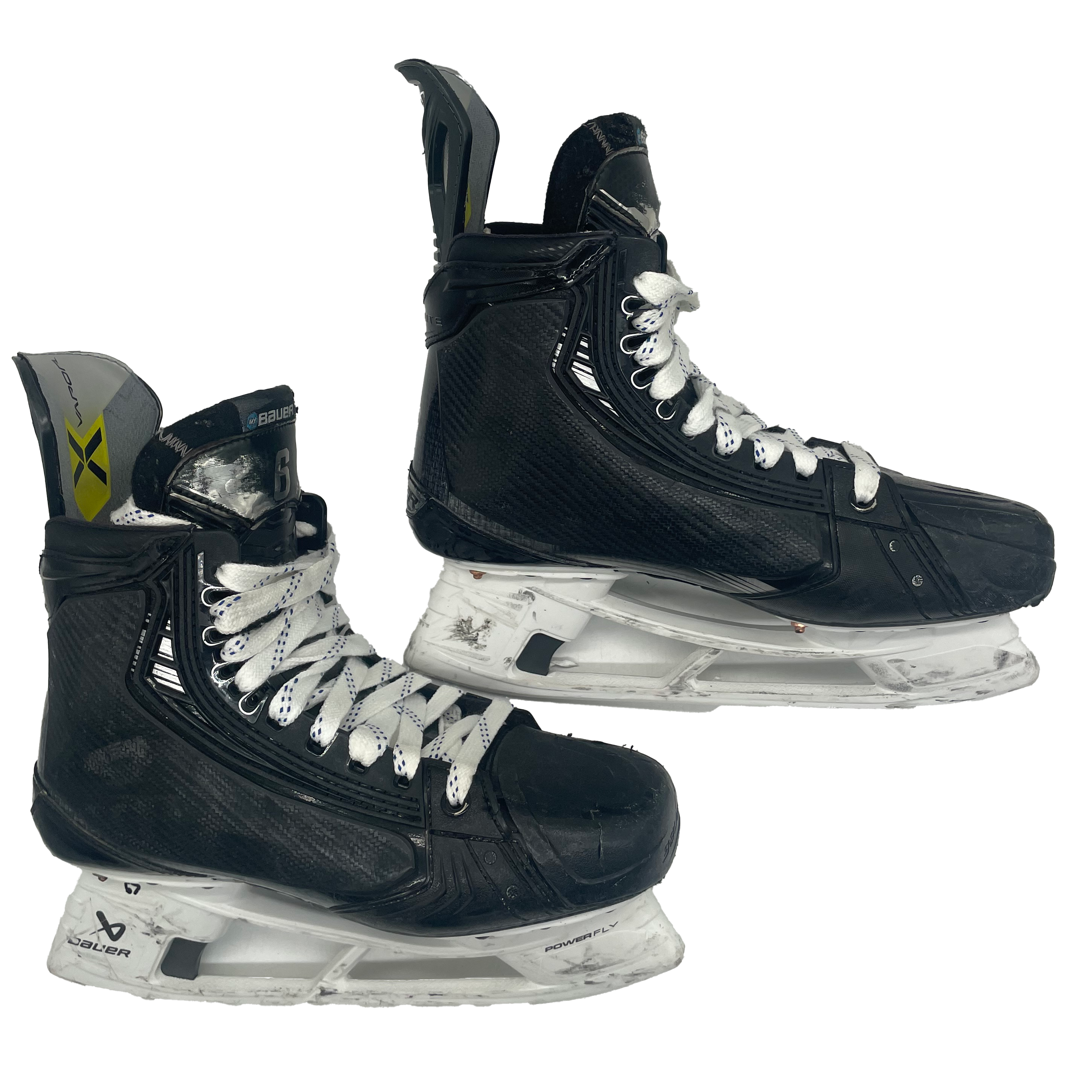 Bauer Vapor Hyperlite 2 - Used Pro Stock Hockey Skates - Size 8.5 with Shot Blockers