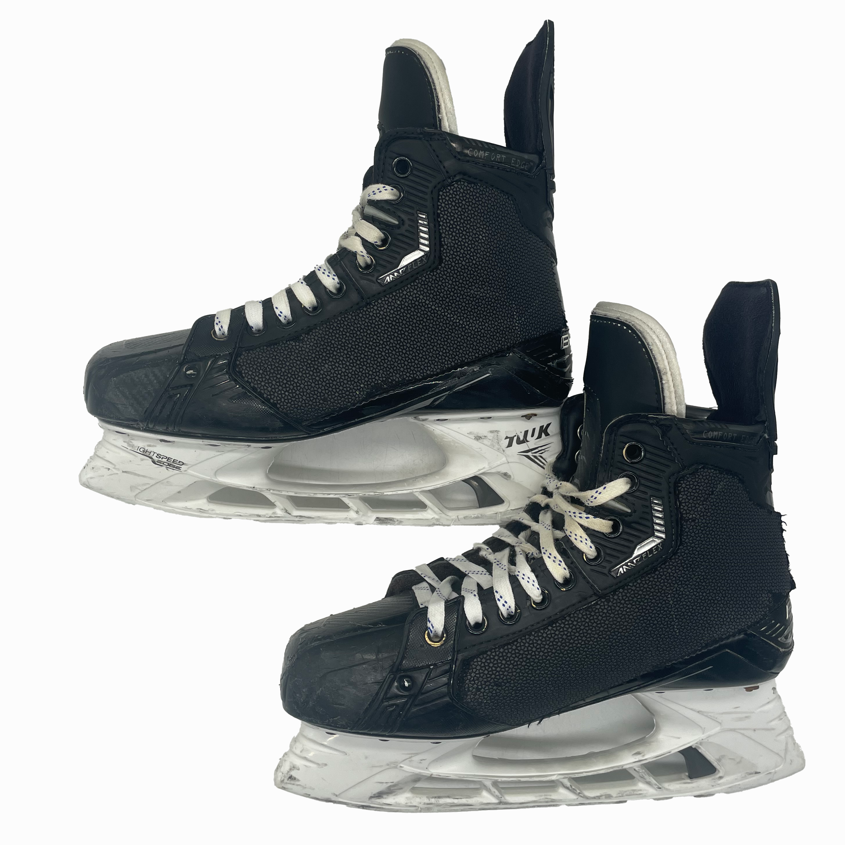 Bauer Supreme Mach - Used Pro Stock Hockey Skates With Shot Blockers - Size 9.25E