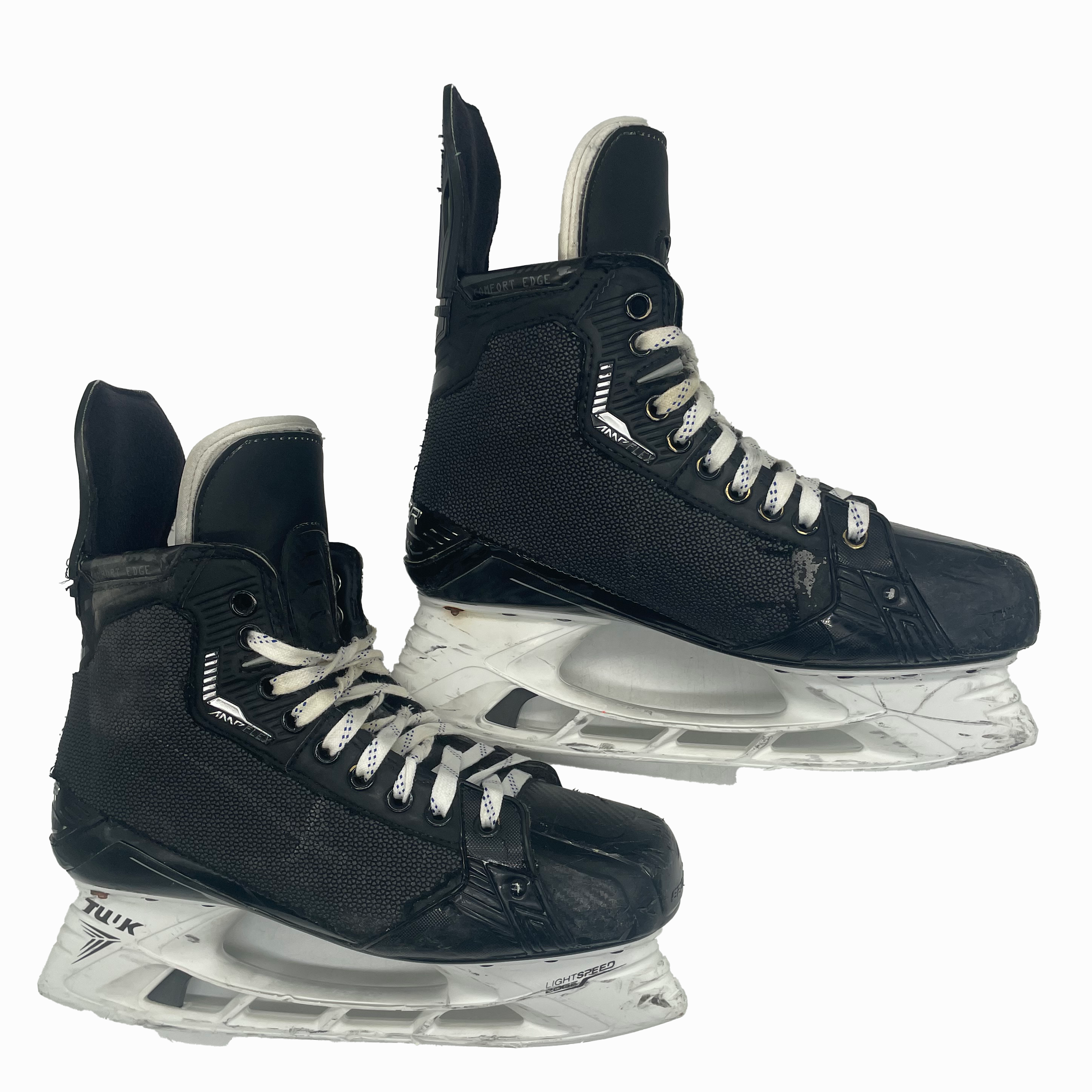 Bauer Supreme Mach - Used Pro Stock Hockey Skates With Shot Blockers - Size 9.25E
