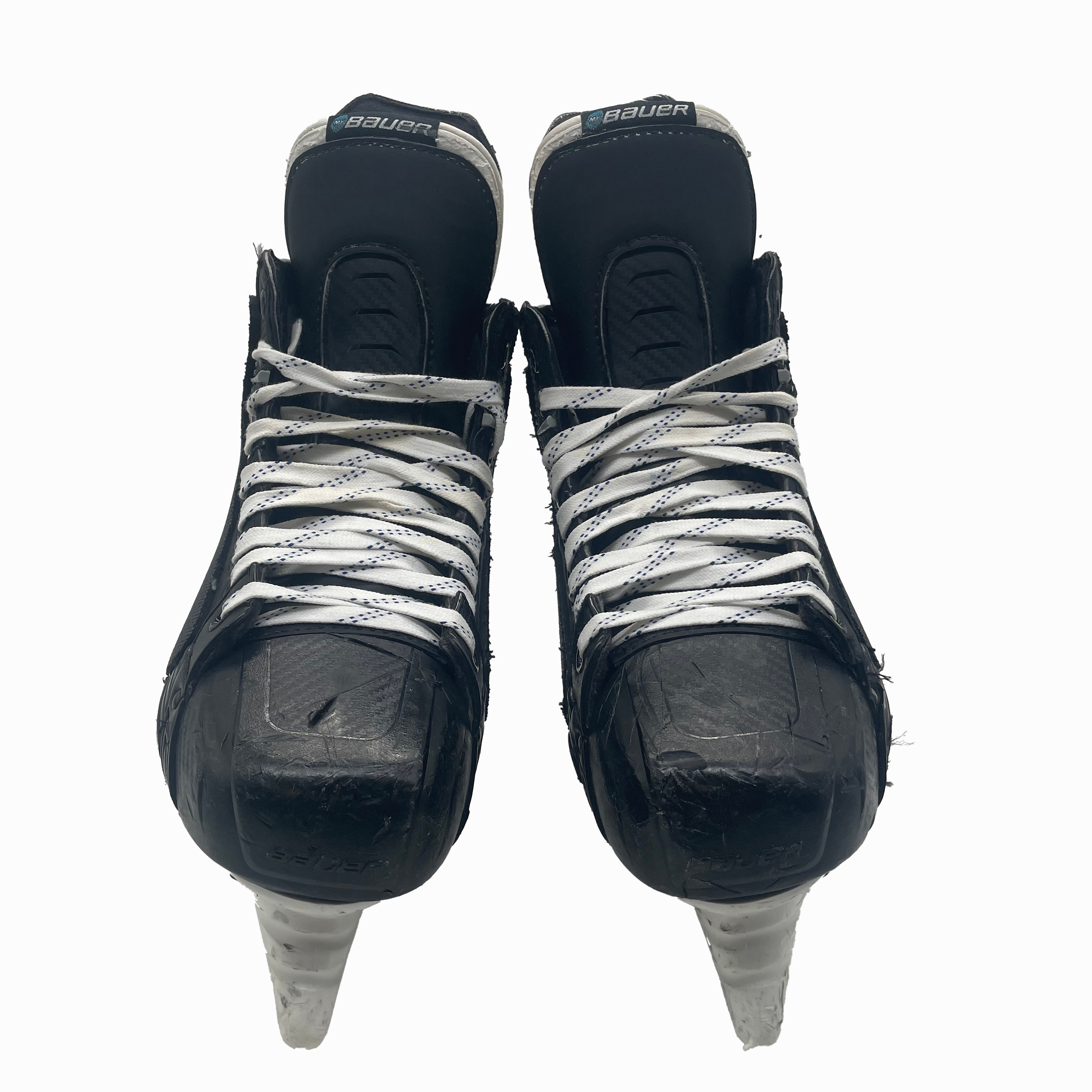 Bauer Supreme Mach - Used Pro Stock Hockey Skates With Shot Blockers - Size 9.5E
