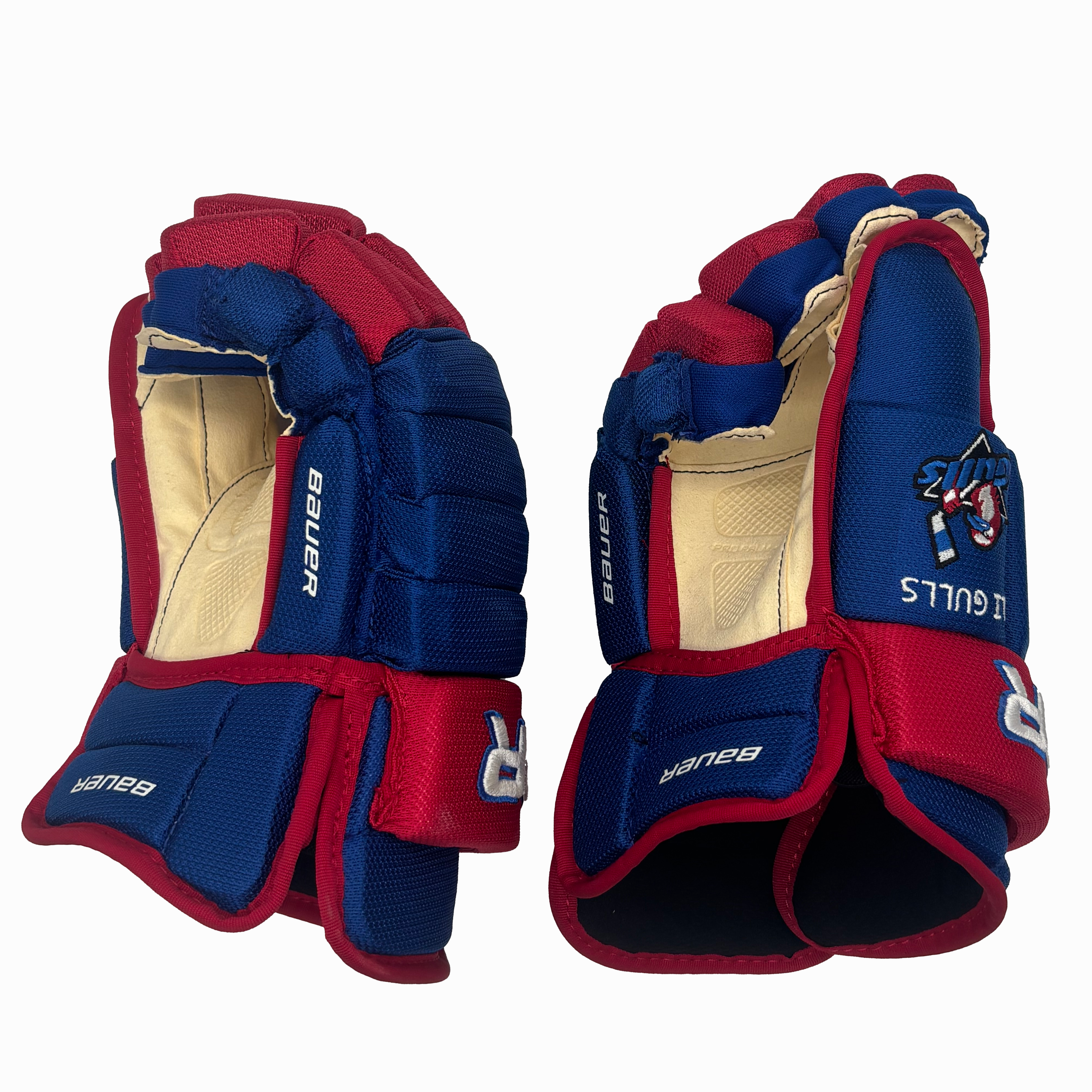Bauer Pro Team Gloves - Senior (Blue/Red/White)