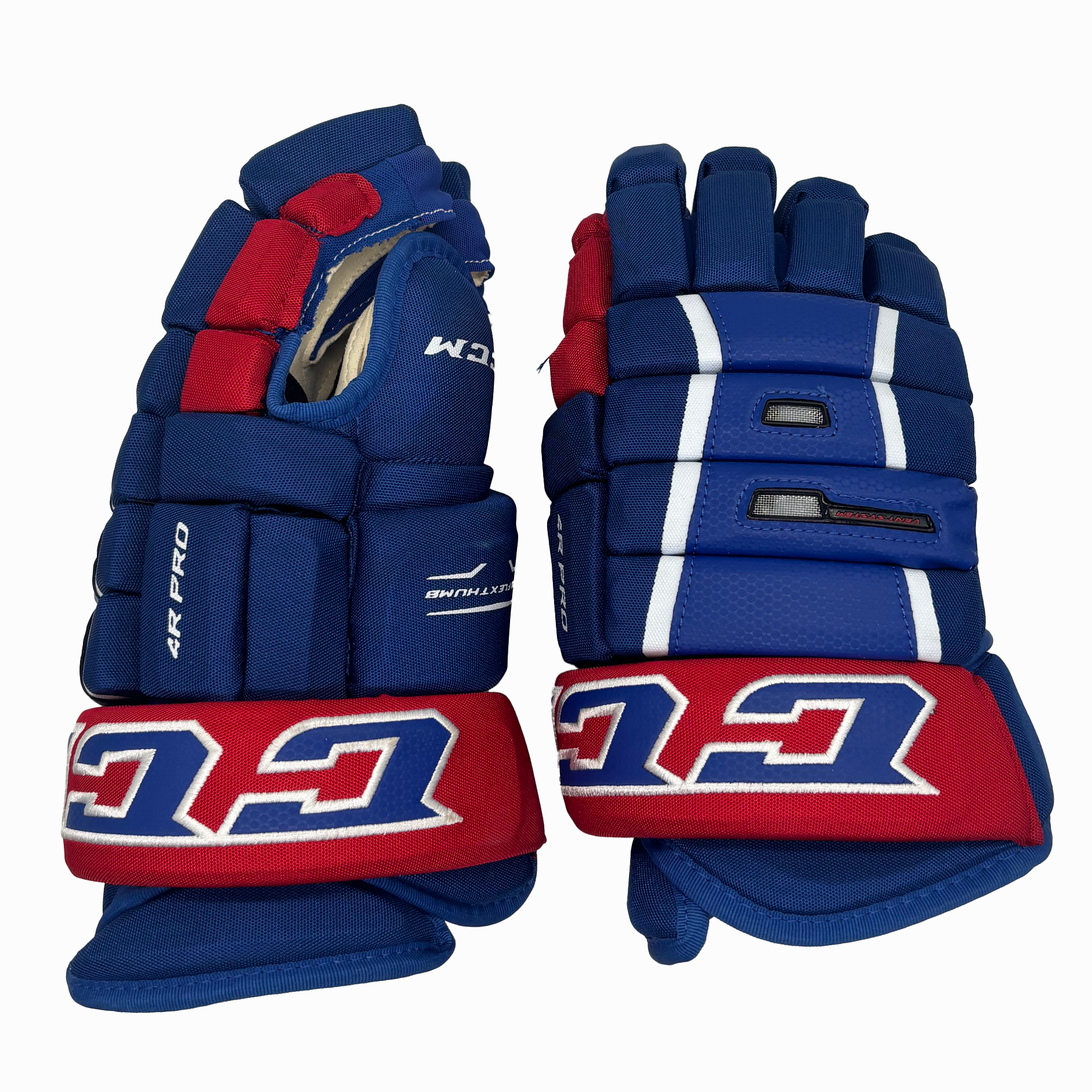 CCM HG4PRO Gloves - Senior (Blue/Red/White)